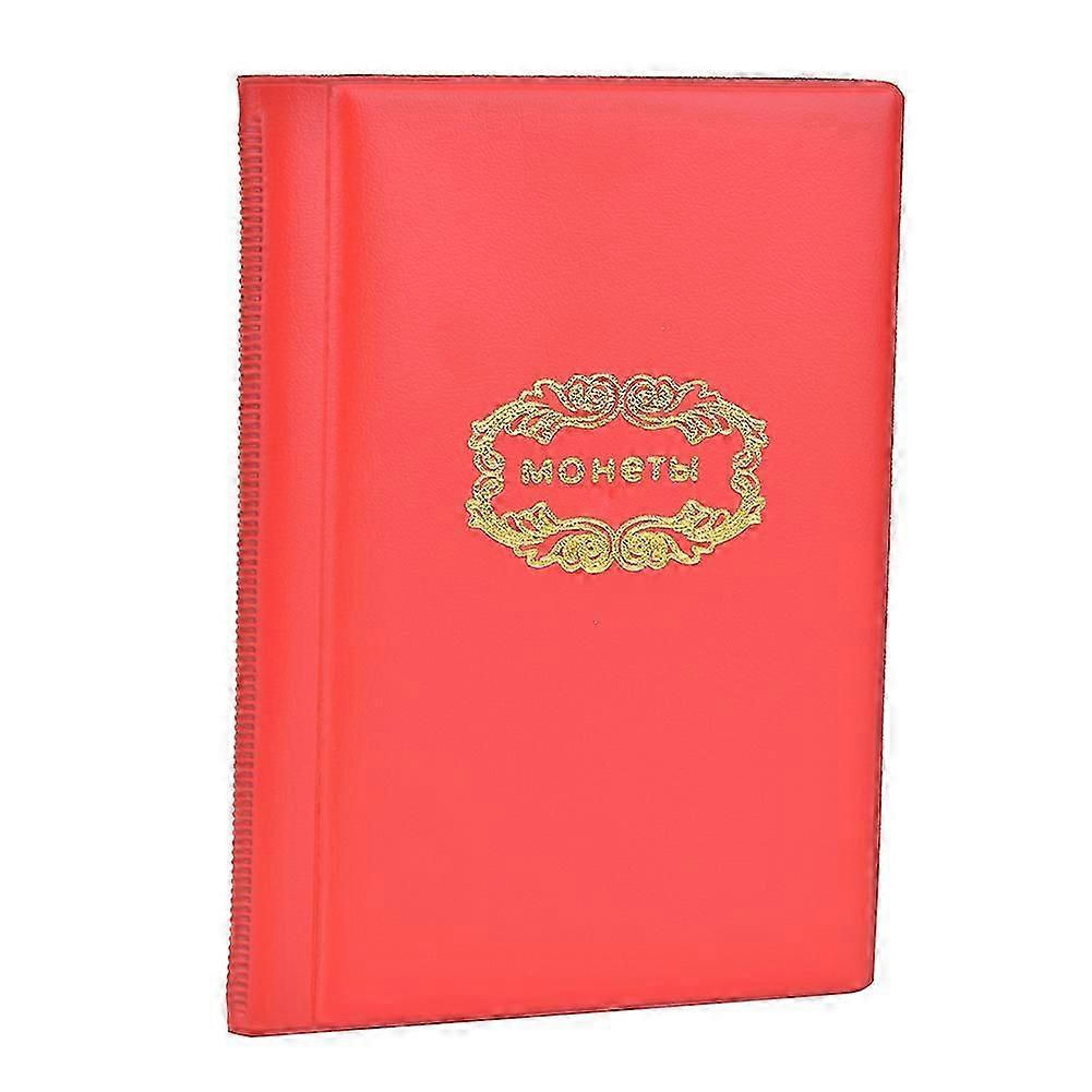 120 Pockets 10 Pages Coin Album Collection Book Mini Size Money Collecting Holder Red