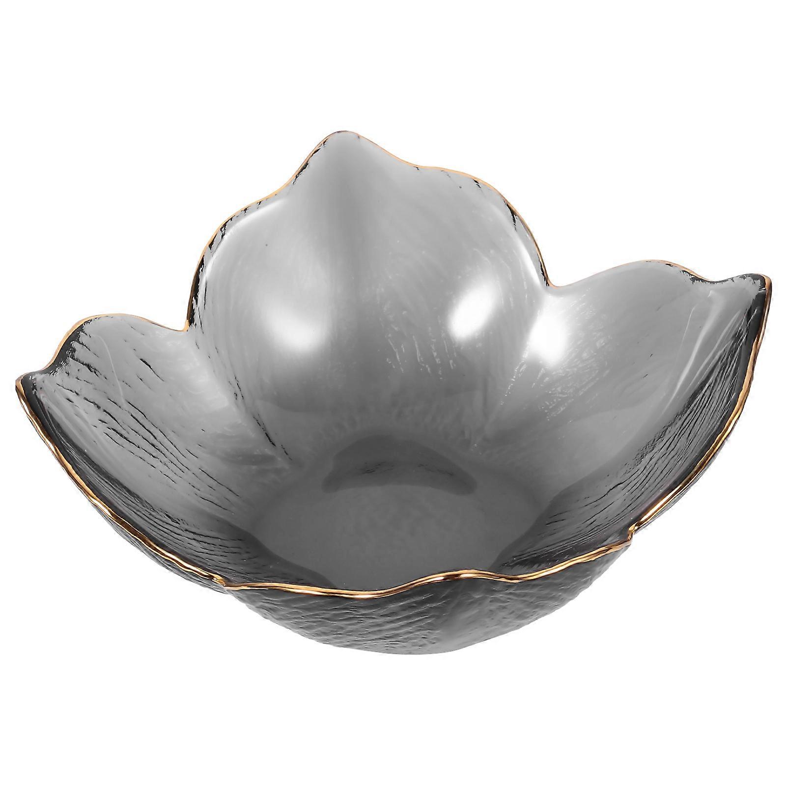 Elegant Glass Salad Bowl with Petal Design – Versatile Food Serving Bowl for Desserts, Fruits, Salads & Snacks – Premium Easy Clean Tableware for