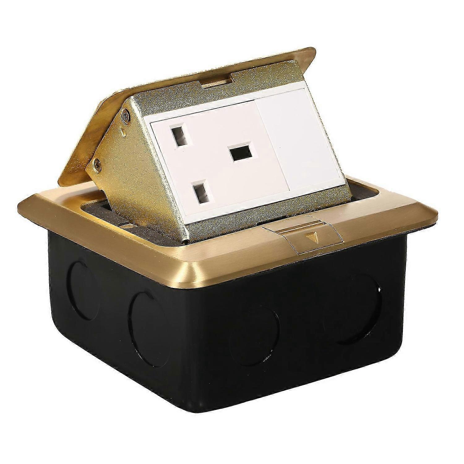 DT-T01 All-Copper Arc Waterproof Floor Socket Damping Luxury Multifunctional Hidden Floor Socket Slow Pop-Up Ground Socket