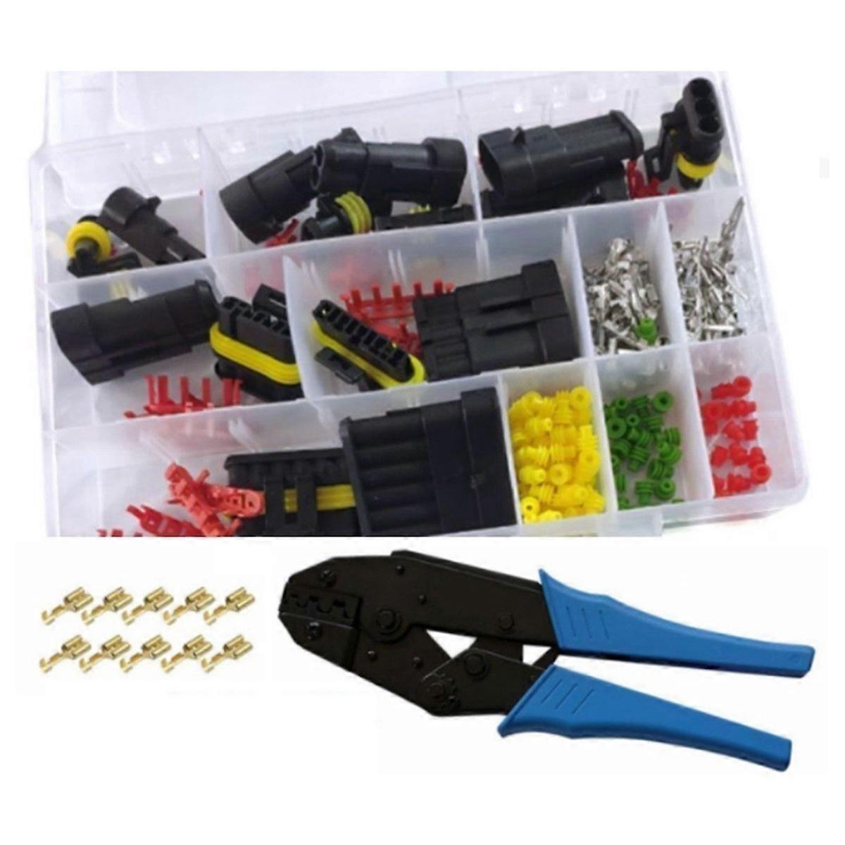 214pcs 1-6 Pin Super Seal Waterproof Electrical Wire Connector Plug