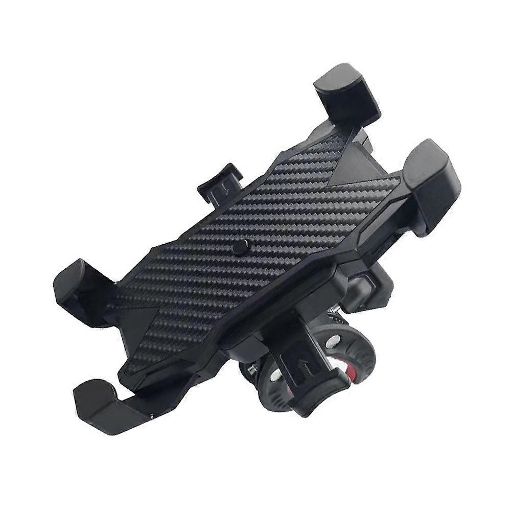 Motorcycle Phone Holder with 360 Degree Rotating Support for Secure Phone Placement Black ABS