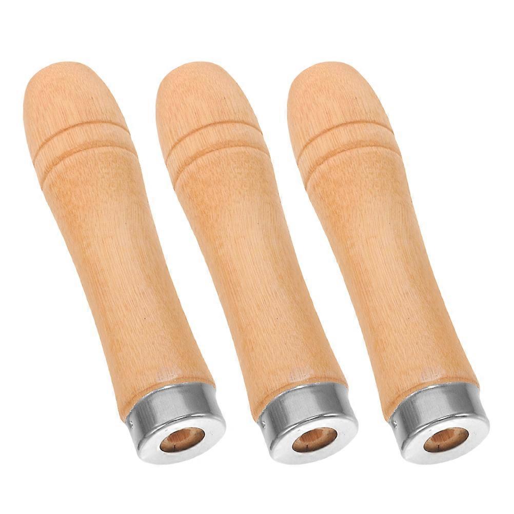 Wooden Handle For Spatula Anti-Scald Cooking Tools 10.50X2.60X2.60CM Solid Wood 3Pcs