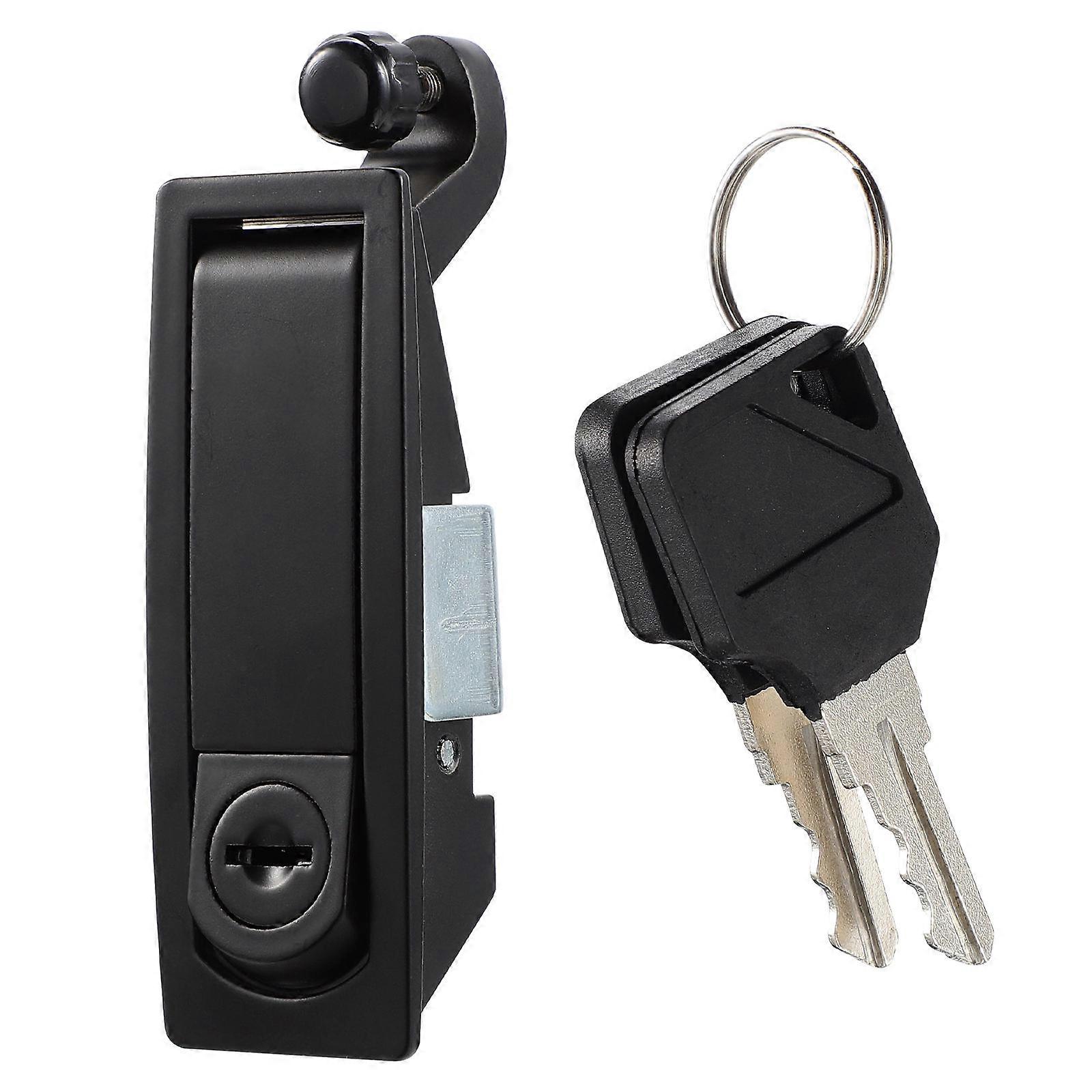 Key Locking Compression Latches, 2 Sets, Hand Operated Zinc Alloy, Sturdy, Easy Install, Secure Lock for Cabinets & Tool Boxes