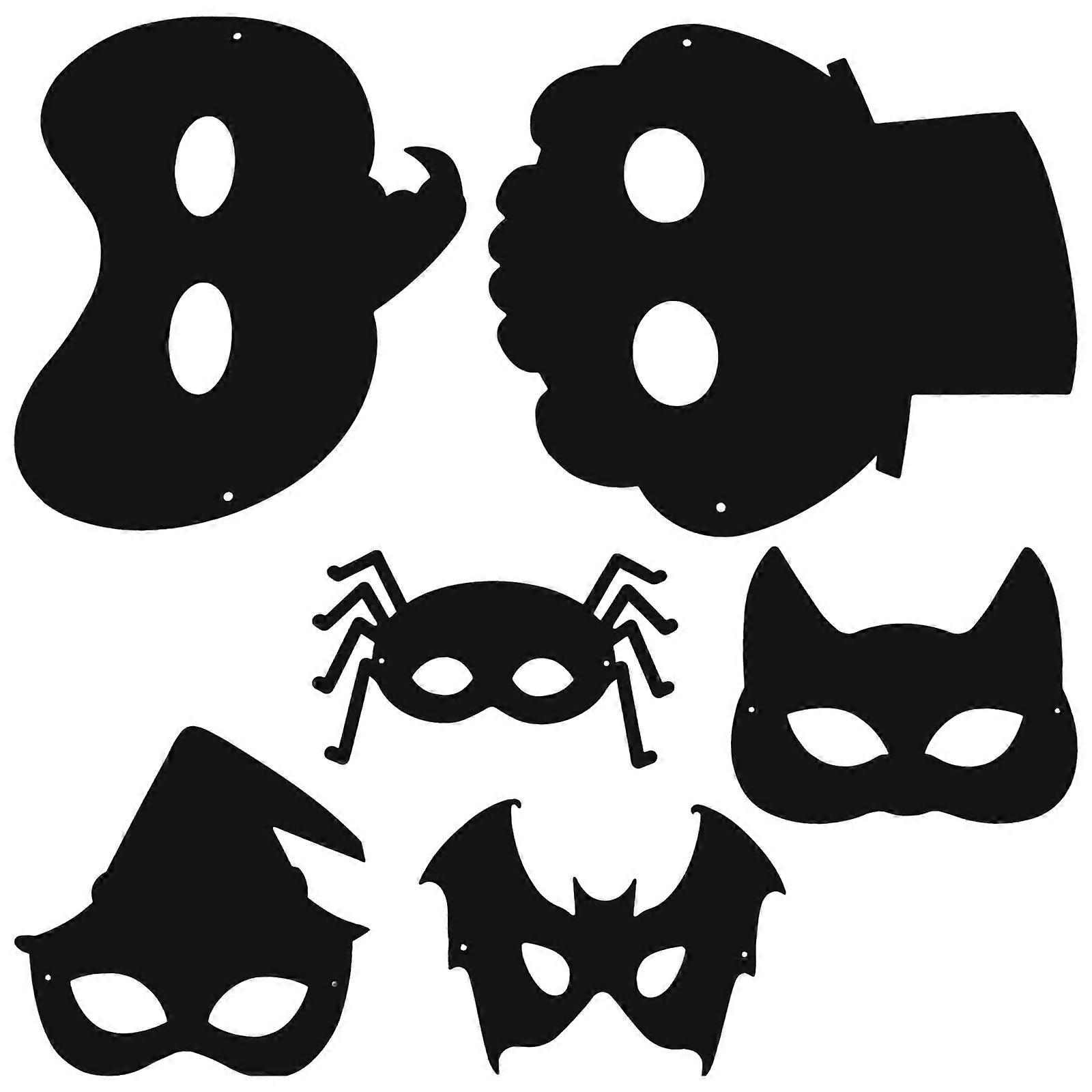 Halloween Scratch Paper Kinder DIY Maske Basteln für 1Set Scraping Malerei
