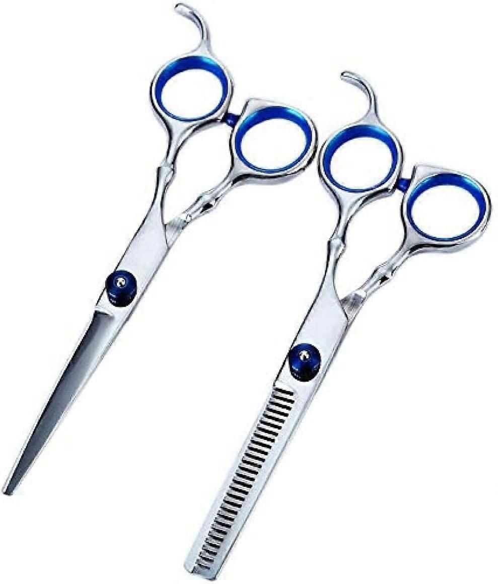 Hairdressing Scissors, 2Piece Professional Set, Hair Cutting Thinning Scissors