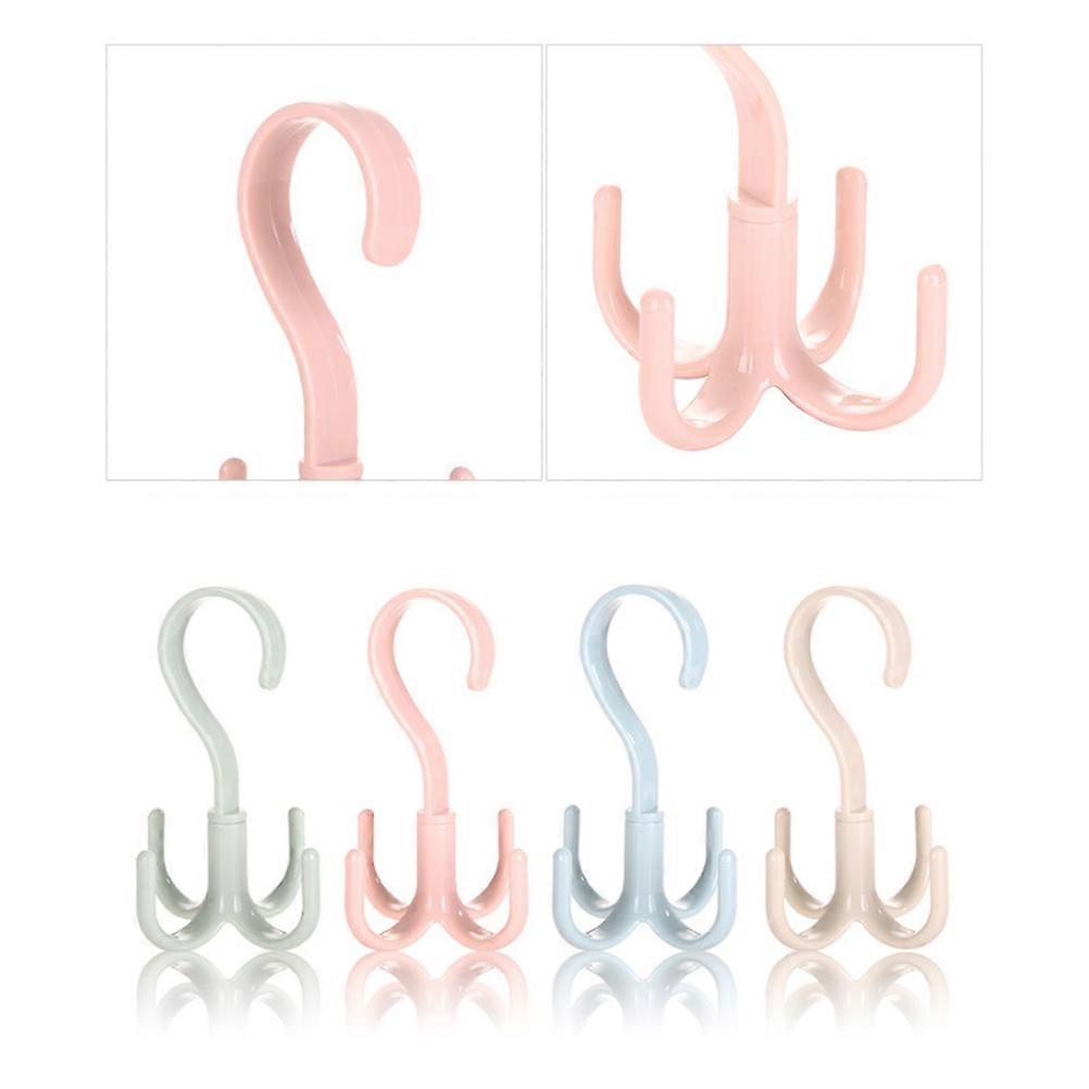 Rotatable Hanger Pink Multifunctional 360° Rotation Scarf Storage Rack Wardrobe Ties Organizer