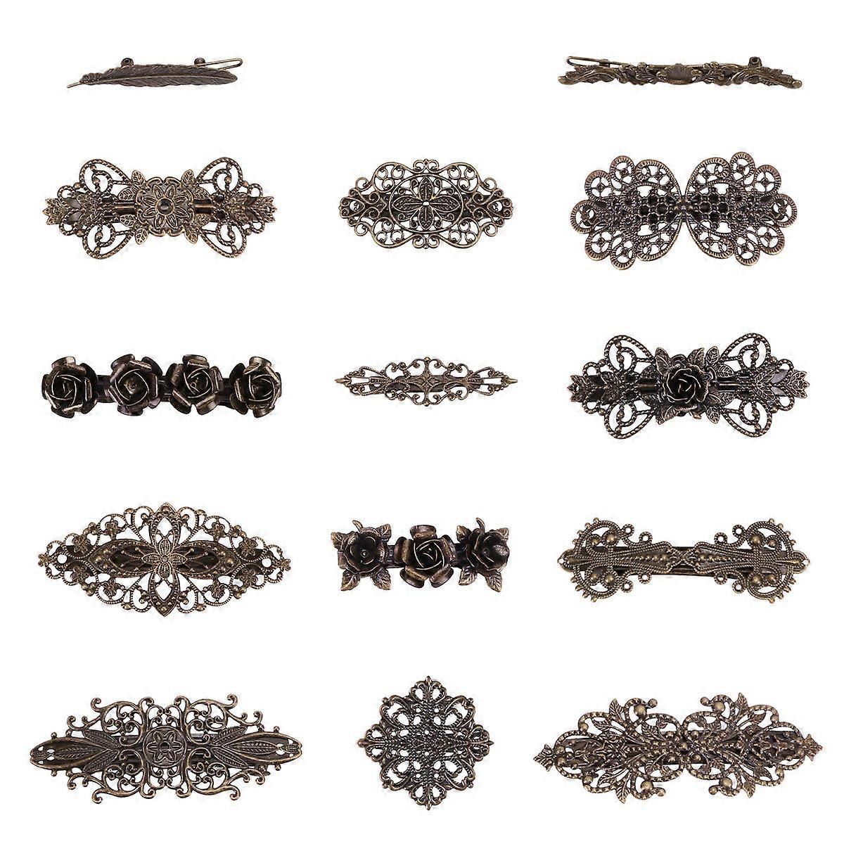 a polished and engaging product description based on your input:
**14pcs Vintage Hair Pins & Retro Hair Clips for Women – Timeless Style for