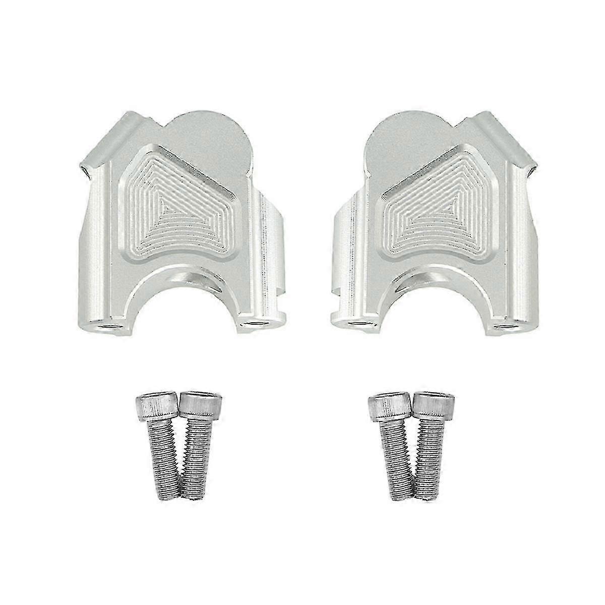 Handlebar Riser Clamp Adapter in Silver - Height Adjustment for F 800 GS, GT & F800GT Models - Enhance Riding Comfort