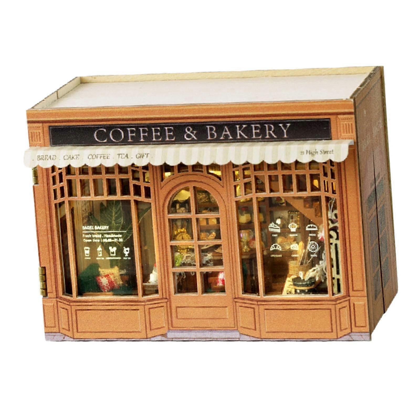 Wooden Dollhouse Mini Dollhouse Birthday Gift Building Model DIY Novelty Colorful Handmade Model