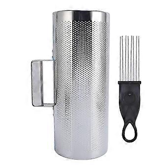 Guiro Instrument 32x13cm Open Design Stainless Steel Guiro Shaker with Scraper for Jazz Band Concert