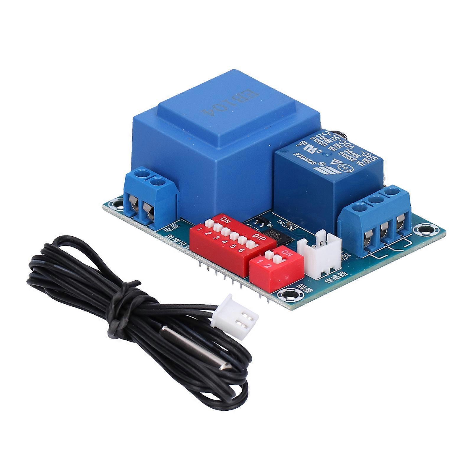 Temperature Control Switch Adjustable High Accuracy 2 Degree Step Value Temp Controller XH-W1705(220V )