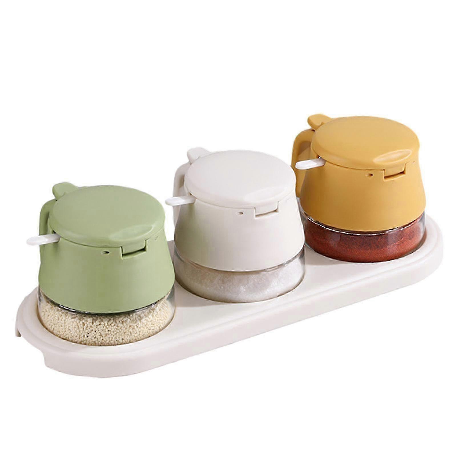 Seasoning Box with Press-Cover Design - Washable Spice Storage Case for Home and Restaurant