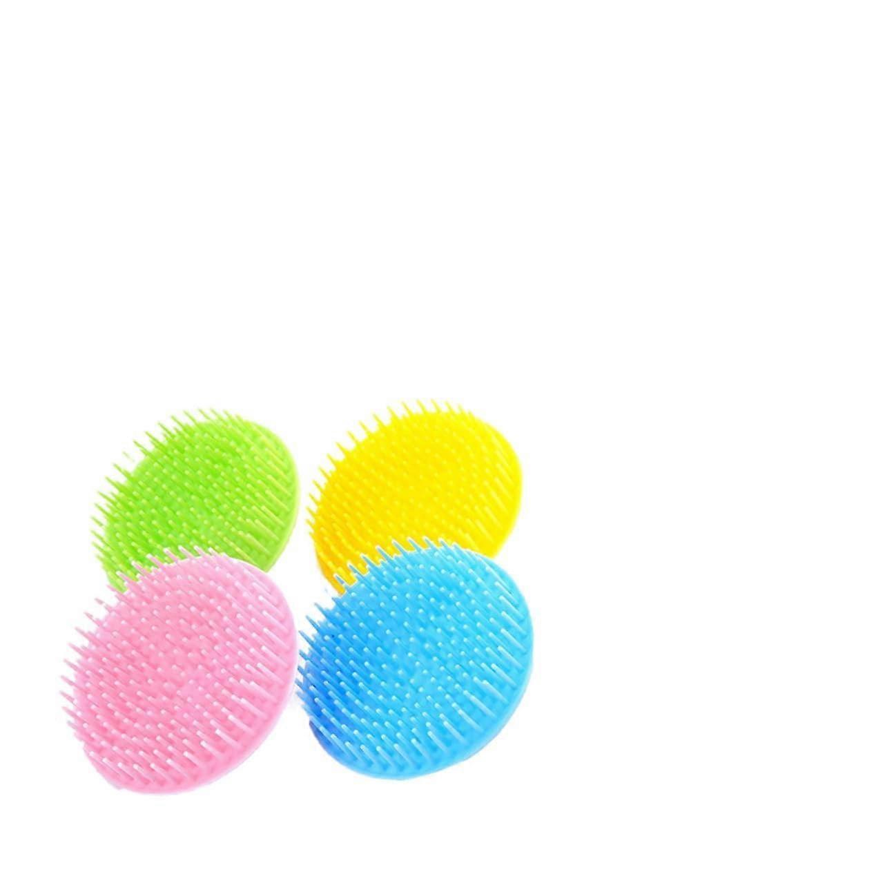 Shower Shampoo Brush Pack of 4 Scalp Massagers Hair Styling Tool Soft Bristles Bath Scalp Comb for All Hair Types