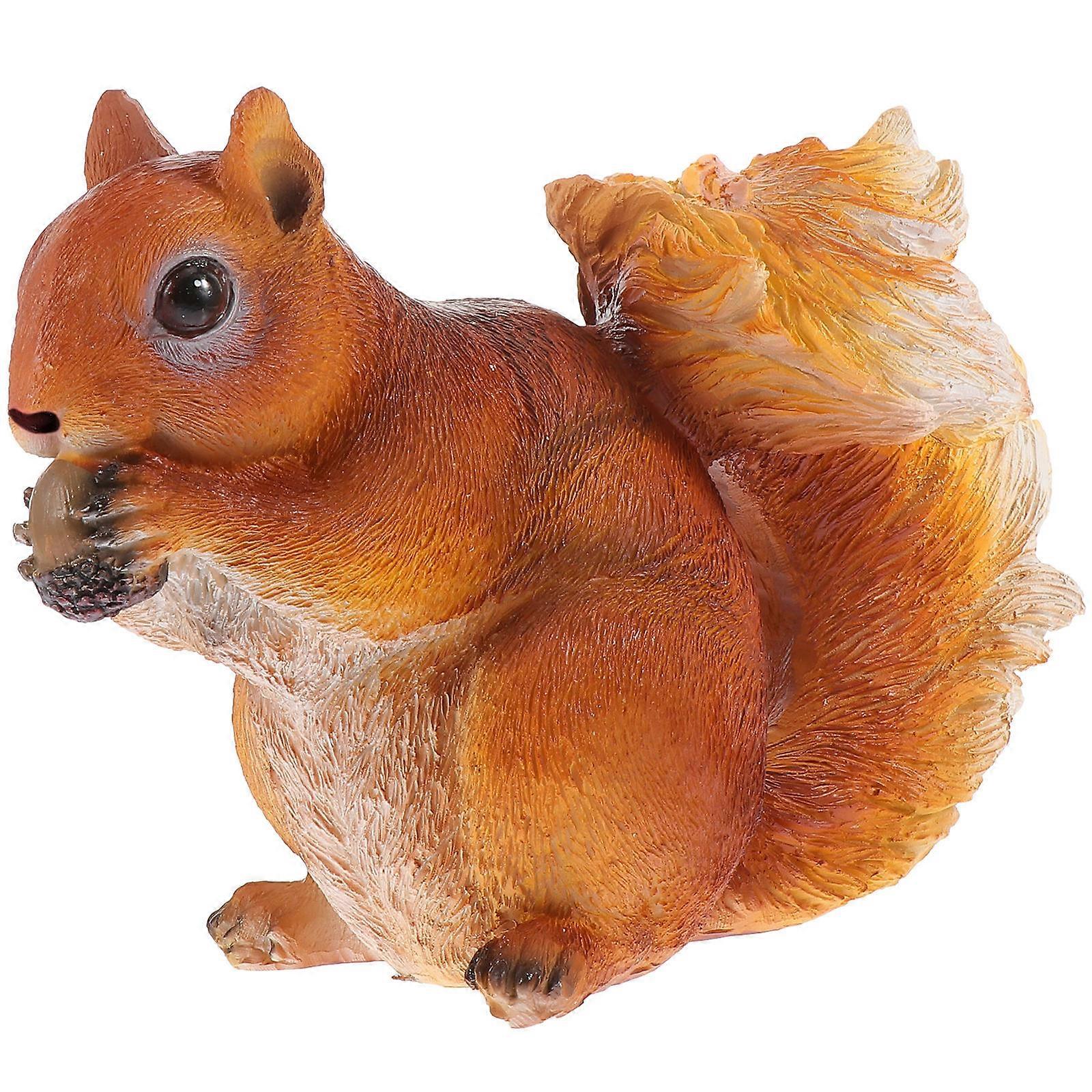 The **Vivid Resin Squirrel Animal Sculpture** is a charming and whimsical decorative piece designed to enhance outdoor spaces with a touch of nature