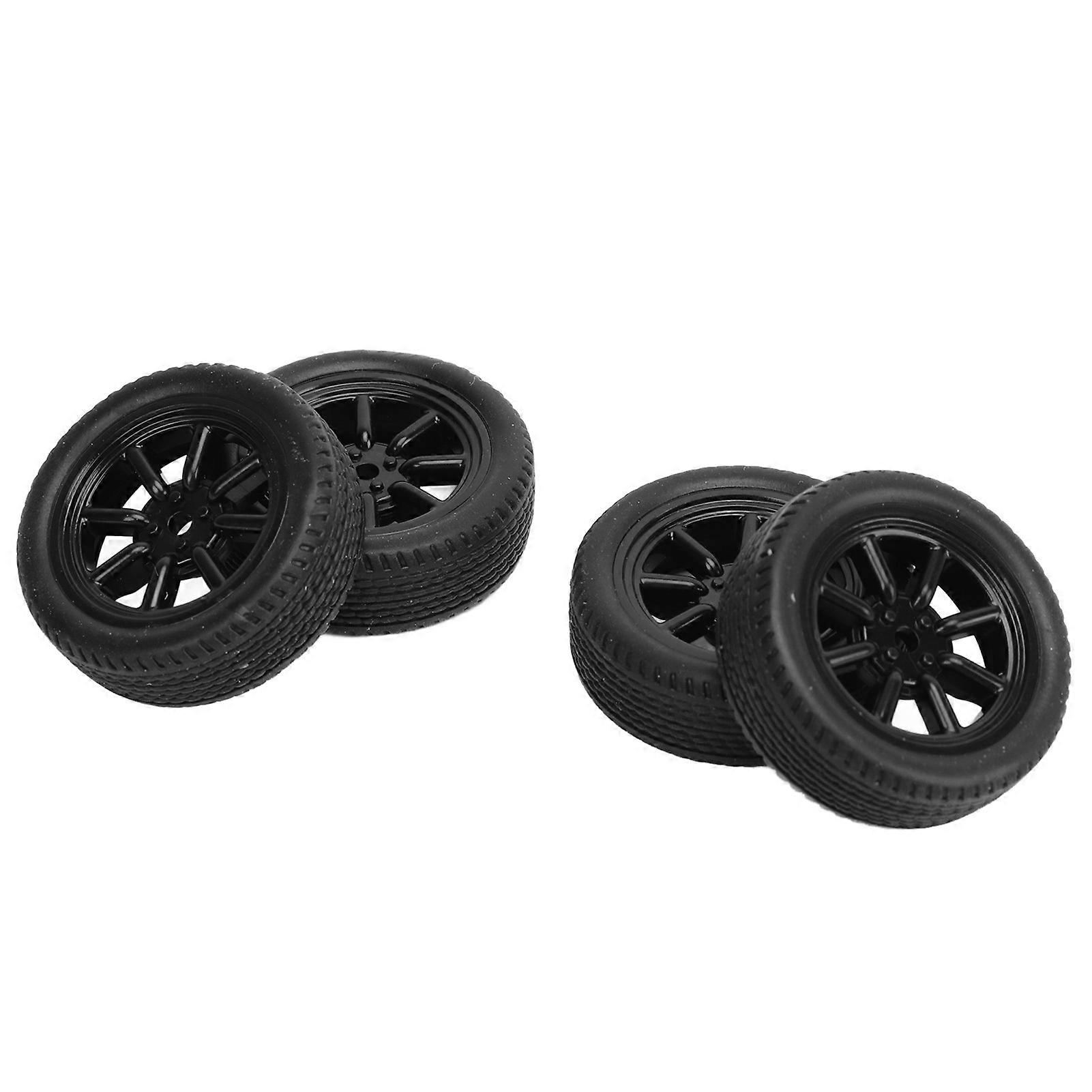 4 Pcs RC Car Tires LA0017 A86 Black 1cm Width 3cm Diameter Rubber Tire Replacement Part for LD‑A86 Remote Control Car 
