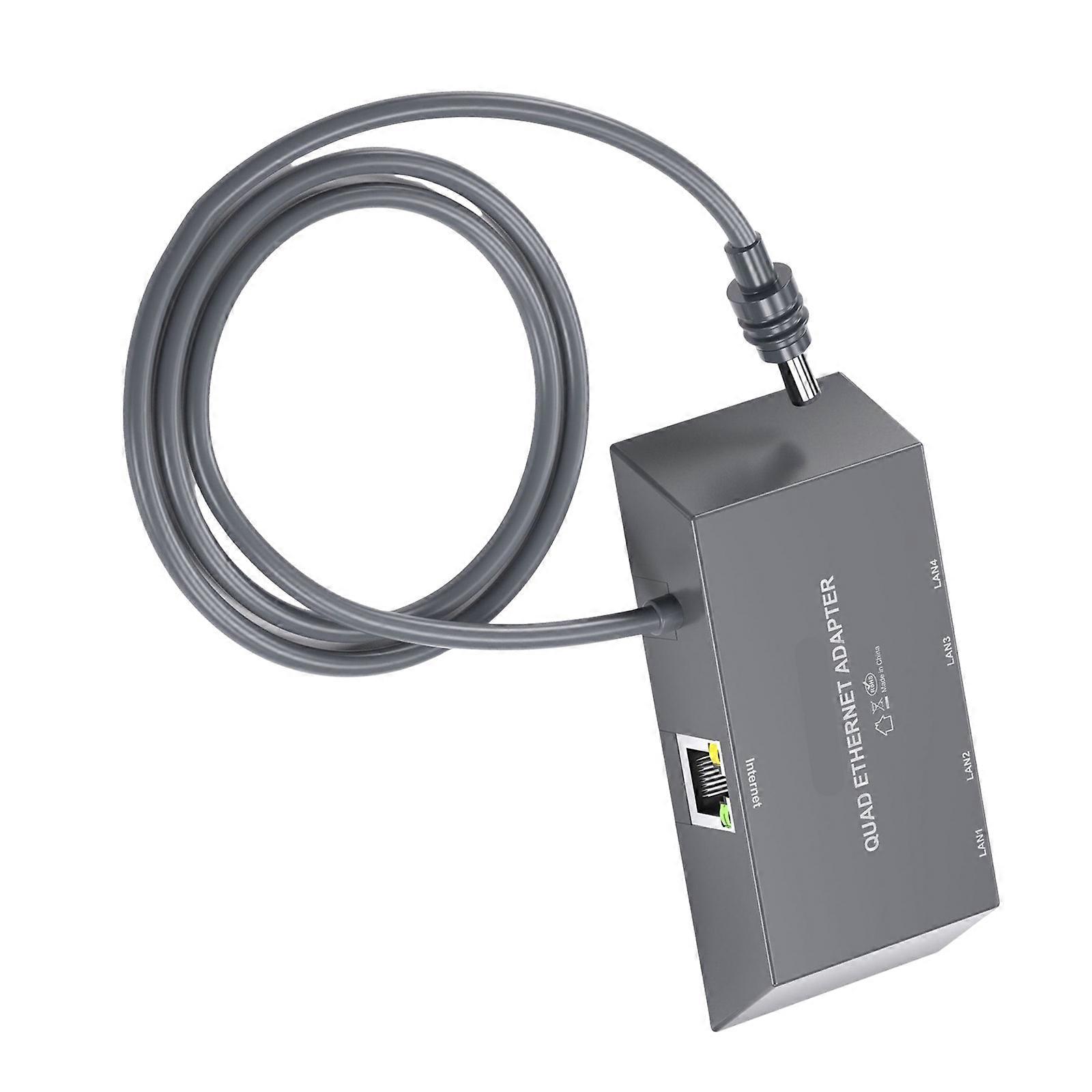 4Port Ethernet Adapter 1Gbps Transmission 4 LAN Port Wide Compatibility For Gen3/ Mini Routers And Devices Multicolor