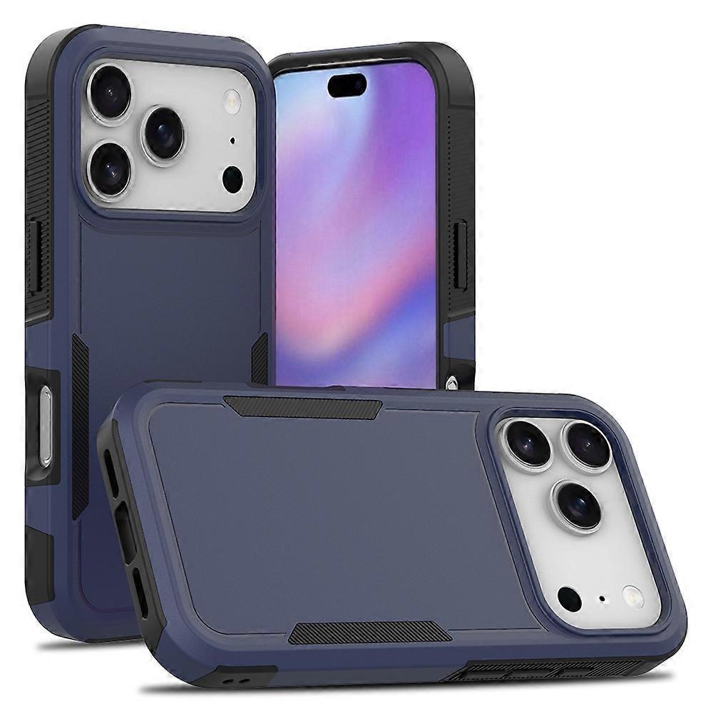 For iPhone 17 Pro Case 2 in 1 PC TPU Shockproof Phone Cover - Dark Blue