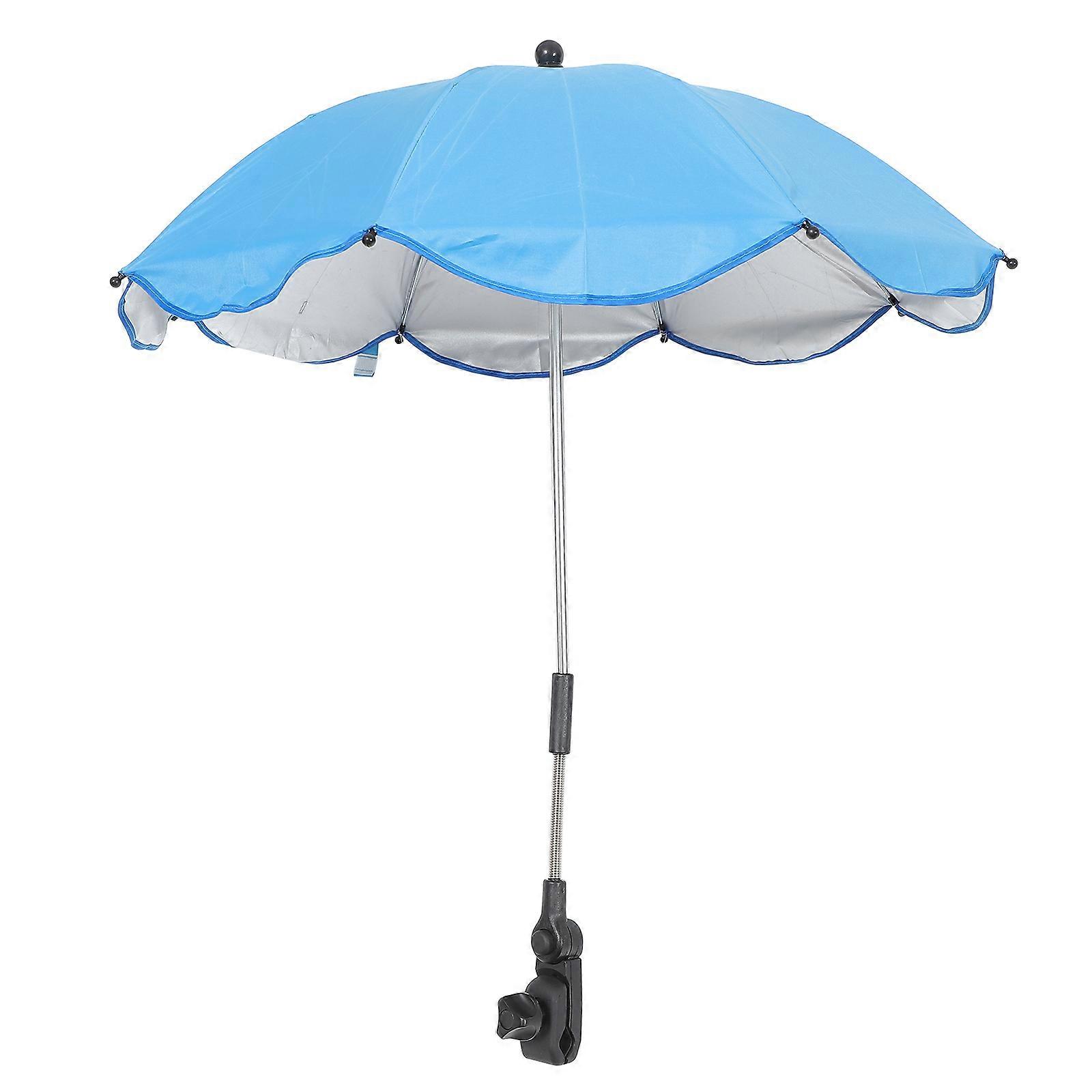Stroller Umbrella Canopy for UV Protection, Clip On Parasol with Wind Resistance, Easy Setup for Pushchairs, Wheelchairs, and Walkers