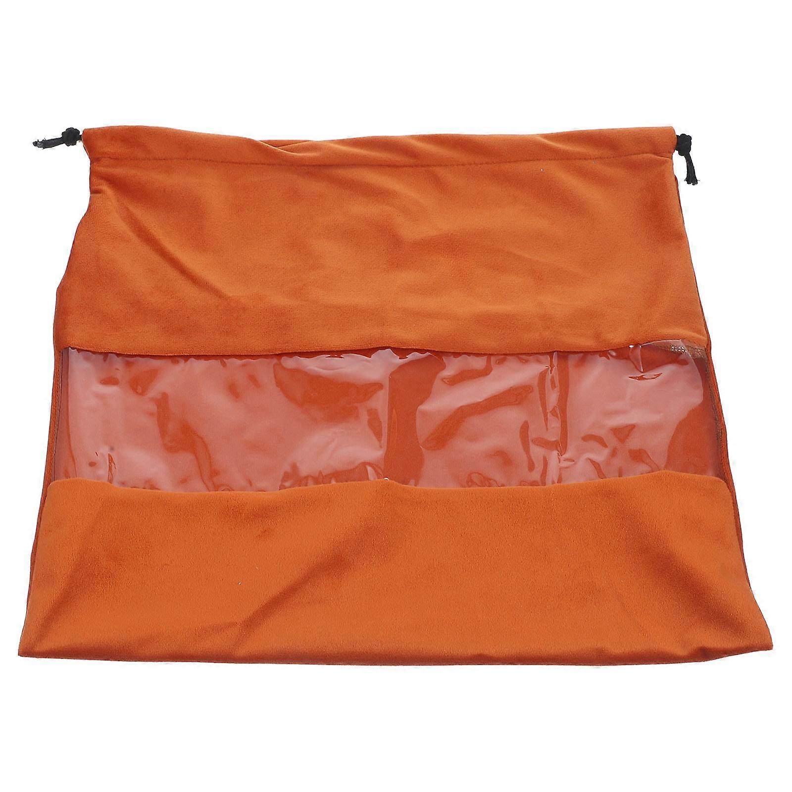 Coffee Hair Dryer Storage Bag with Suede and PVC Material for Travel and Home Use 7.8x3.9 Inches
