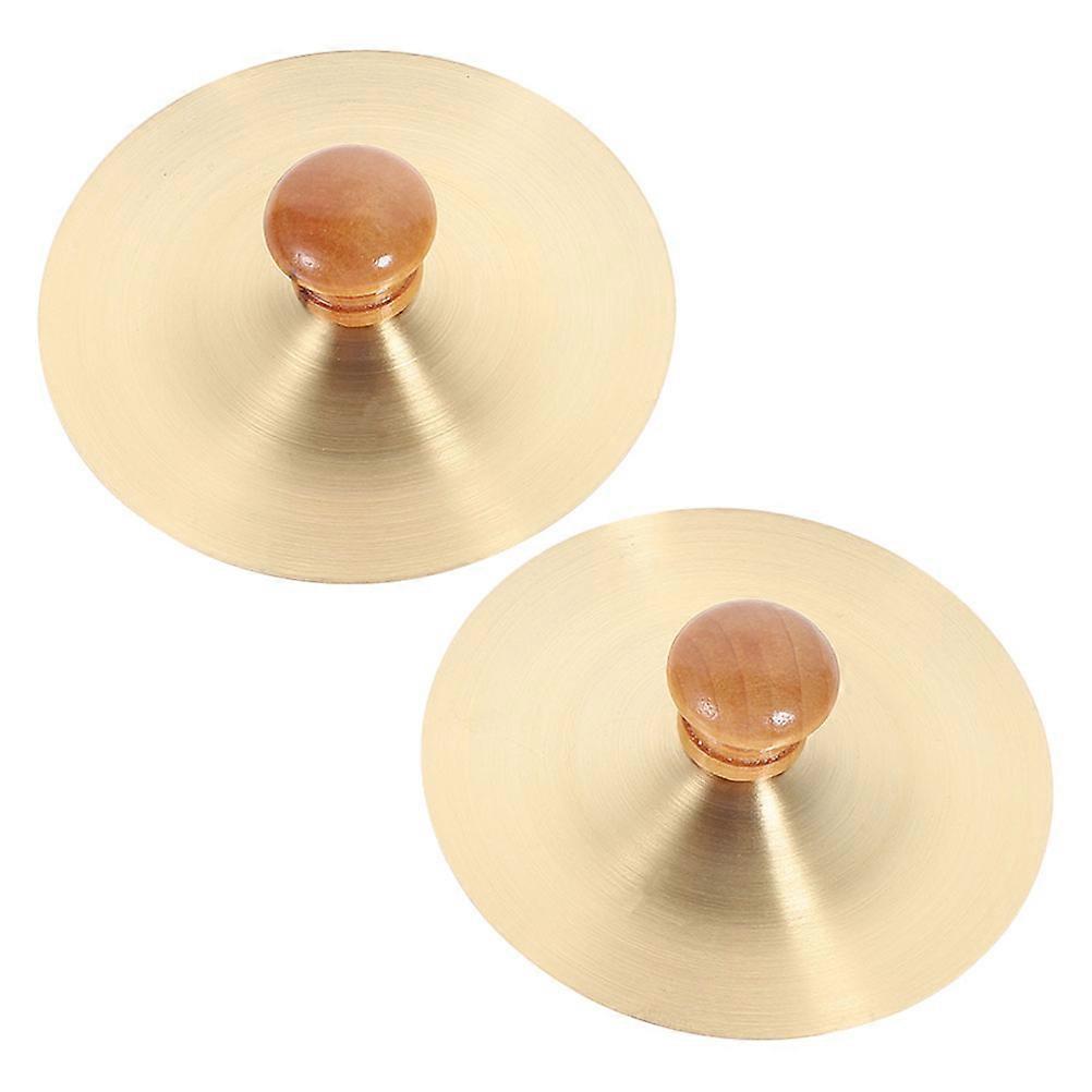 Copper Handheld Rhythm Cymbals, Traditional Performance Instrument, Unique Jing Design, Ideal for Dance, Parties, and Holiday Celebrations, Easy to