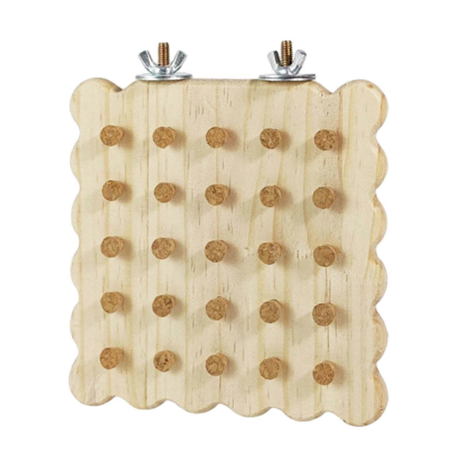 Wooden Parrot Chew Toy For Small To Medium Parrots And Birds 15cm x 15cm x 1cm