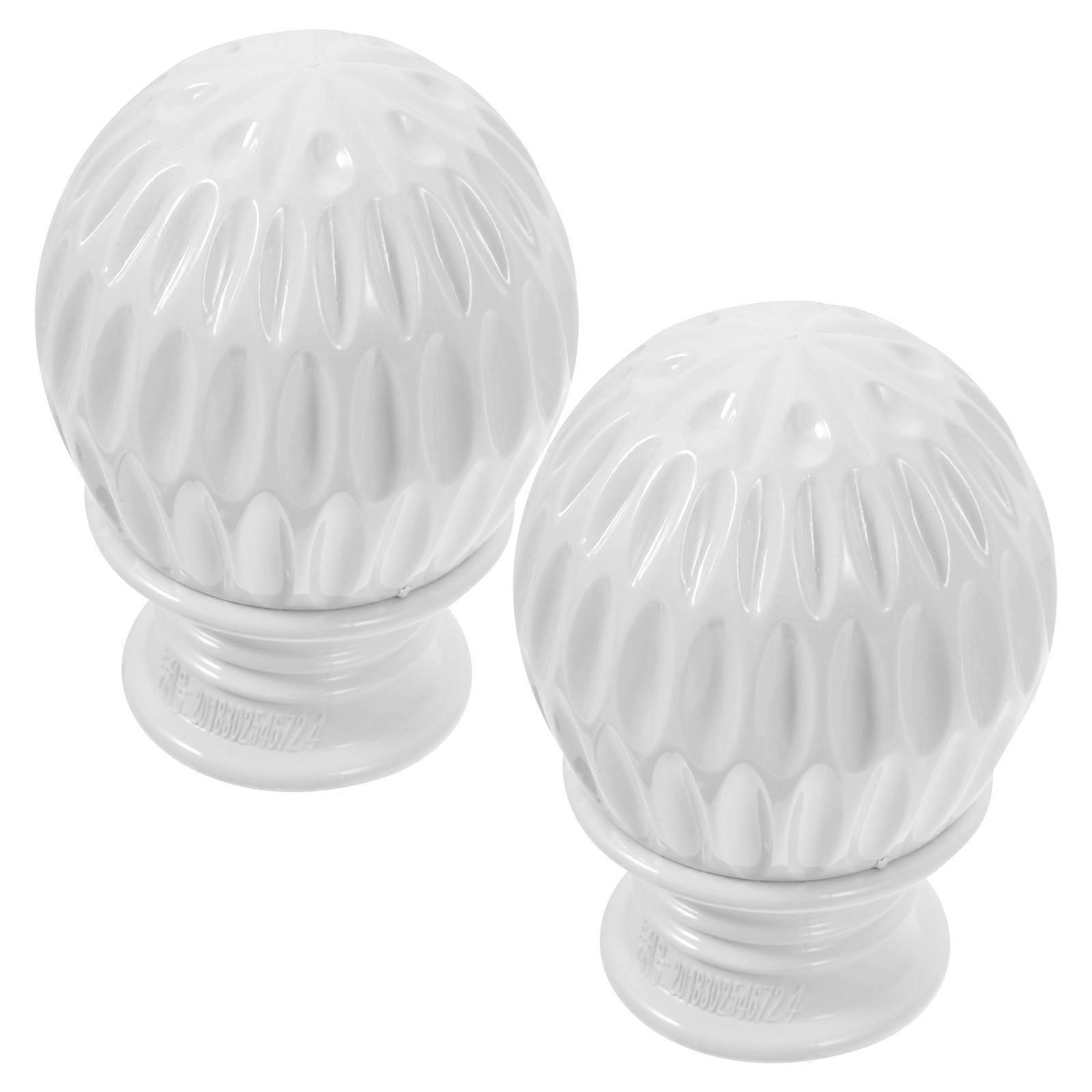 Curtain Rod Honeycomb Head Window Curtain Rod End Decor for 2Pcs
