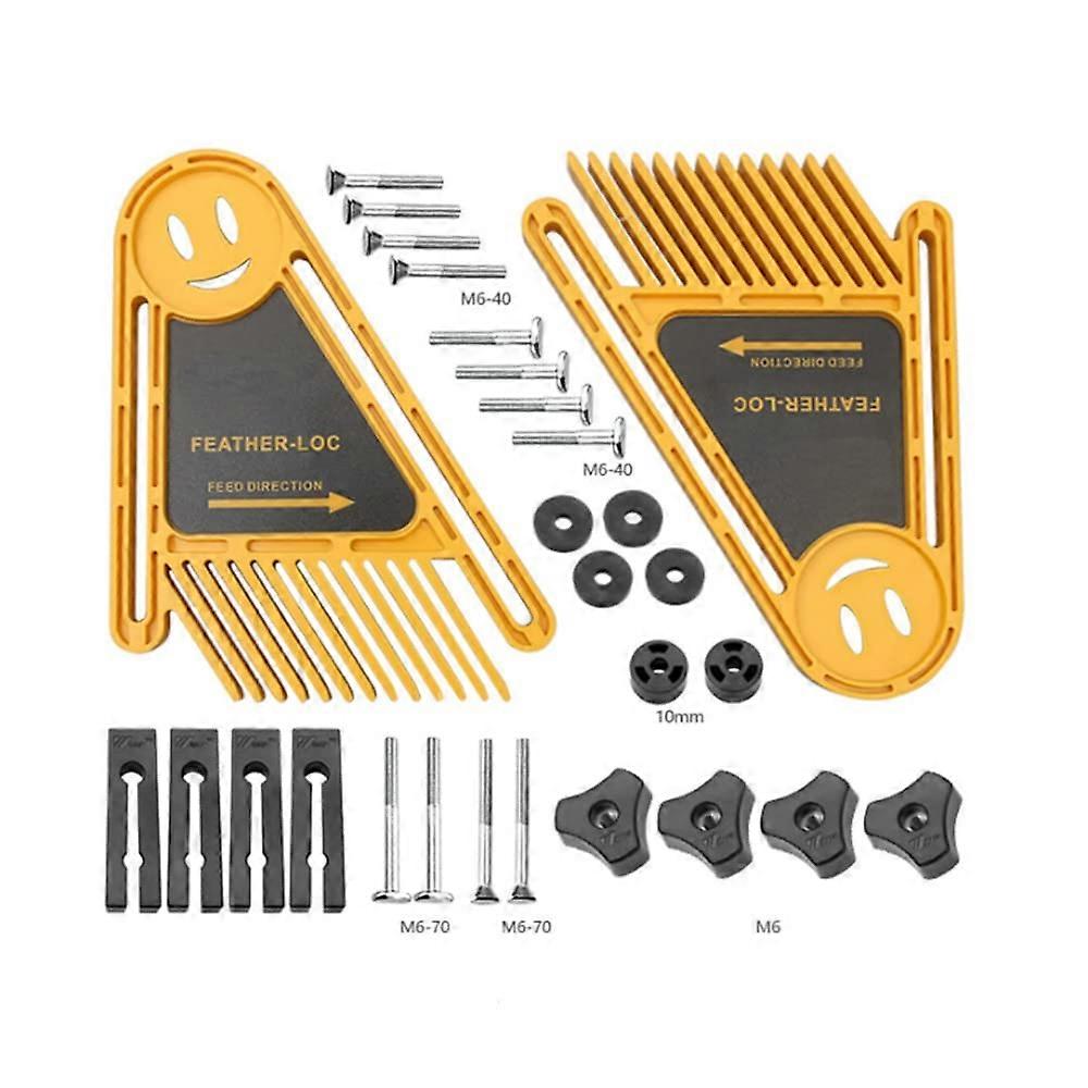 Woodworking Spring Locking Board Set, Spring Board Screws Set for Table Saw, Band Saw, Router, Table Fence, Mitre Gauge, Slott, Woodworking (Yellow)