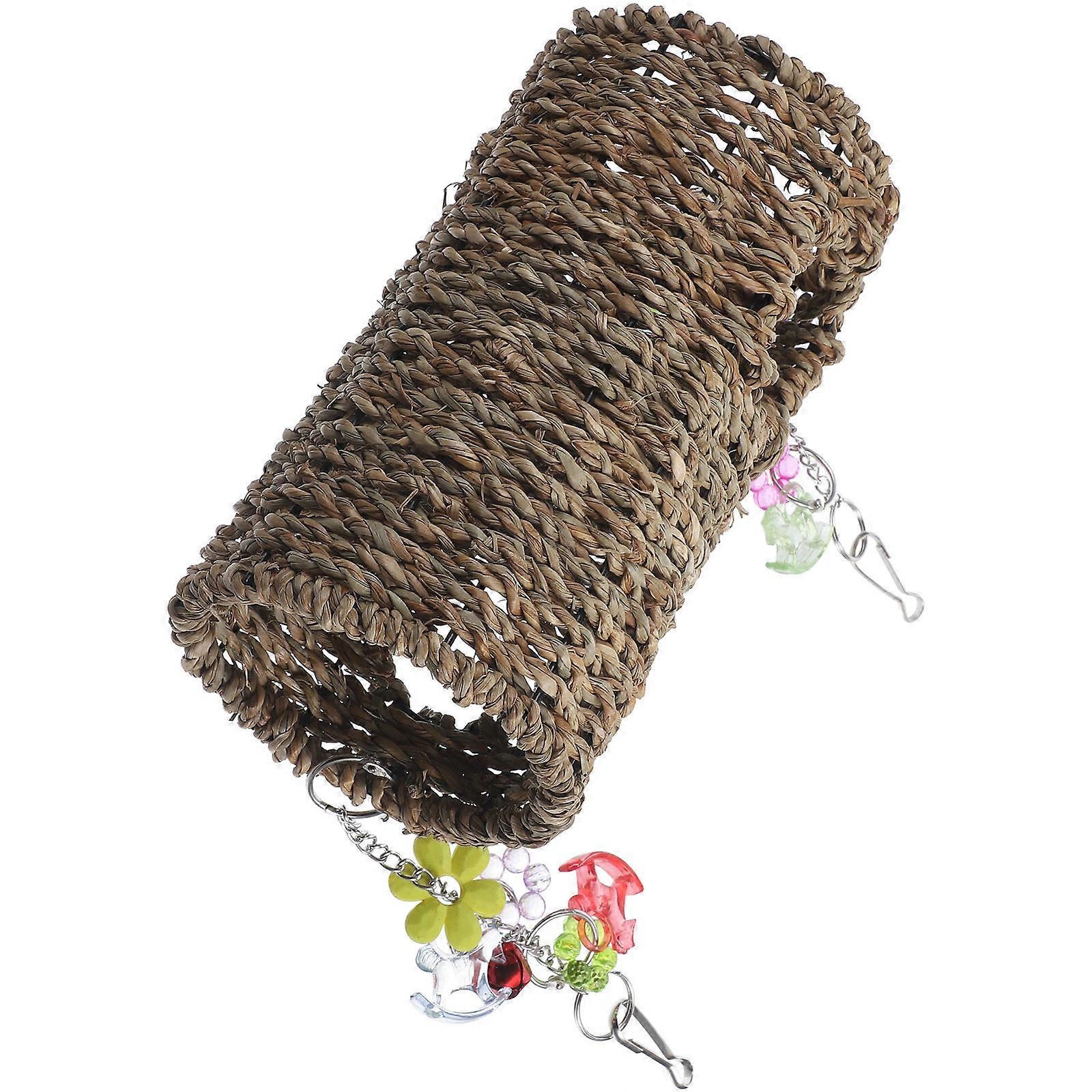 Wear-Resistant Parrot Swing 1Set Multi Space-Saving Straw Parrot Accessories for Pets