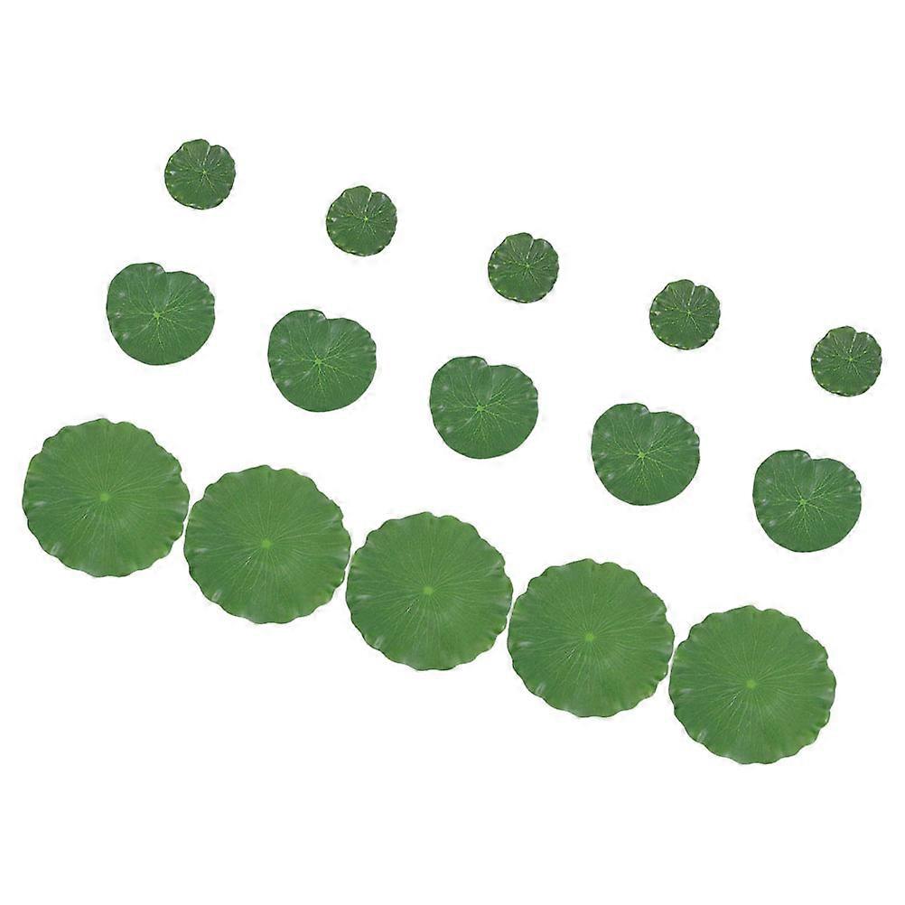 Floating Lily Pads for Pool 15Pcs Green Foam Artificial Pads Fish-Safe Decoration