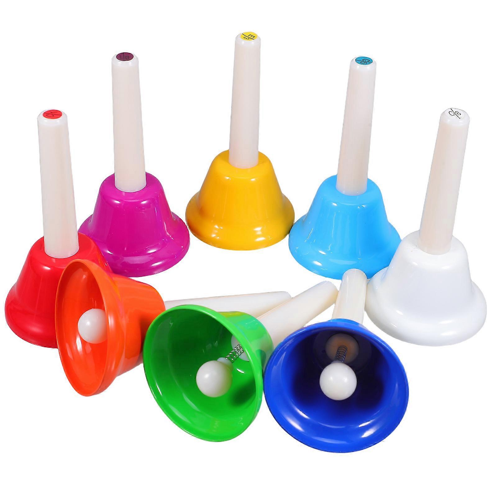 Hand Percussion Jingle Bells Set – 8pcs Musical Instrument for Children's Educational Classroom Music Use