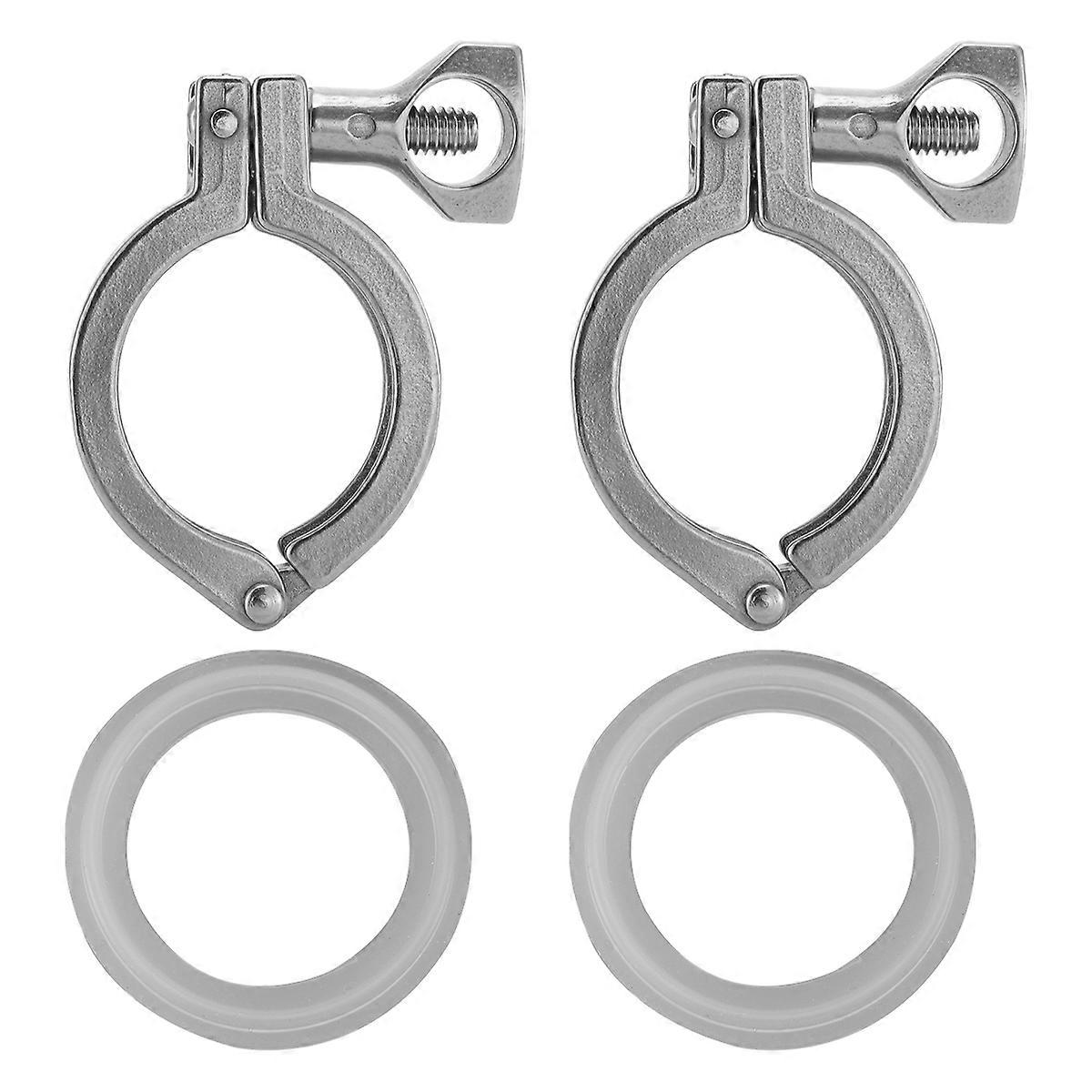 The **"2 Sets Heavy Duty Stainless Steel Single Pin Clamp With Silicone Gasket For Sanitary Fittings Food Processing And Equipment"** is a commonly