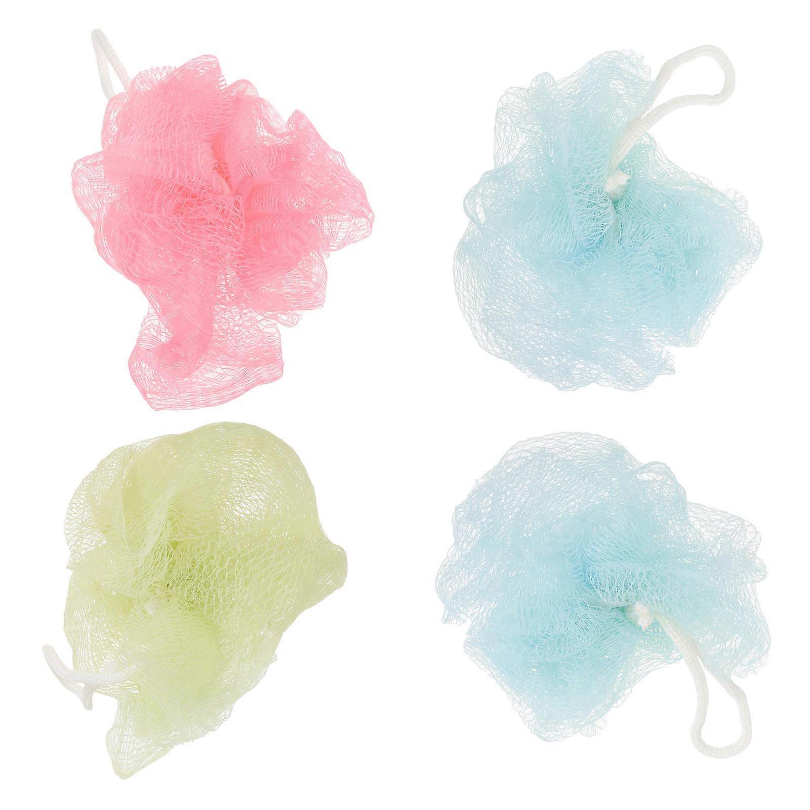 Shower Sponges Cleansing Bath Pouf Skin Rejuvenating Bathroom Spa Relax Random Colours Eco Friendly Material