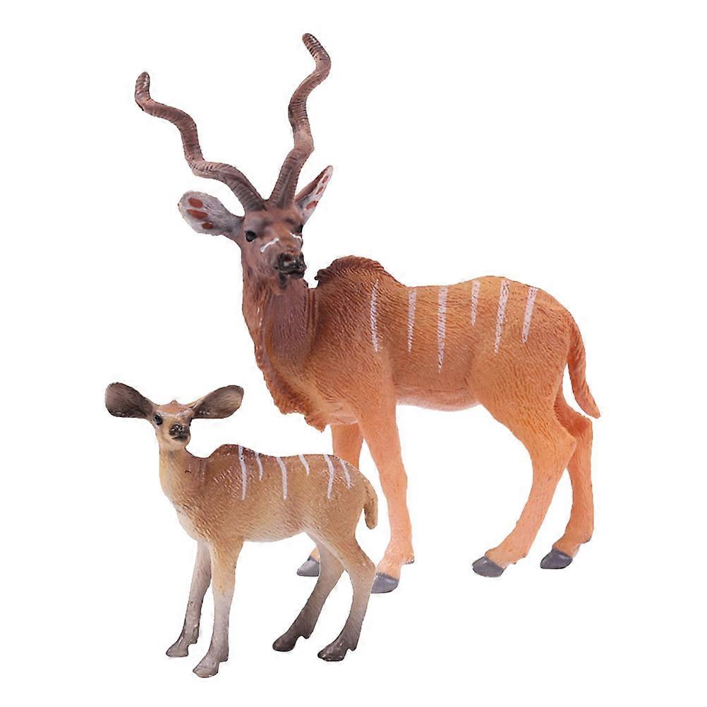Antelope Wildlife Toy Set For Educational Purposes 12.00X10.00X4.00CM Fun Learning Experience For Children 2Pcs