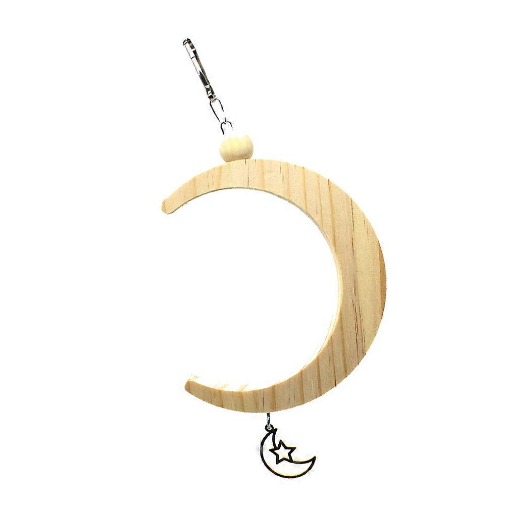 Practical Parrot Toy Bird Cage Swinging Ring Toy For Indoor Use 9.8X4.3X0.6in To Exercise 1Pc