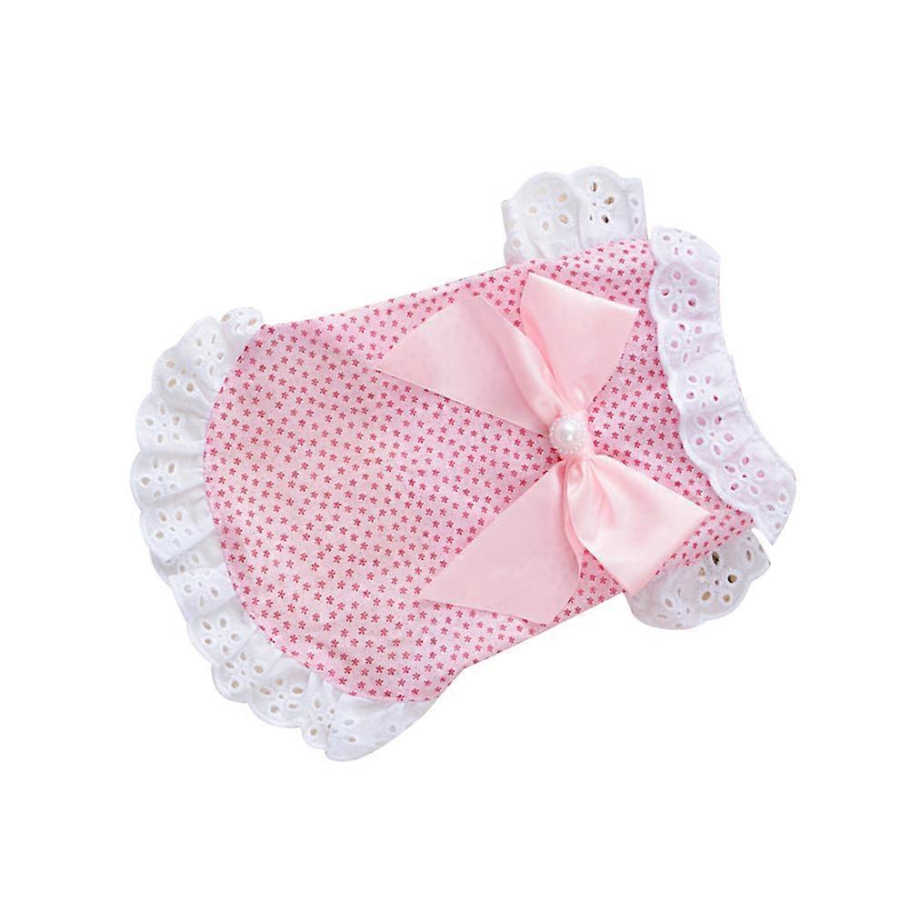 Fustă confortabilă din dantelă pentru câini mărimea S Design elegant roz pentru câini mici care merg pe jos 1 buc