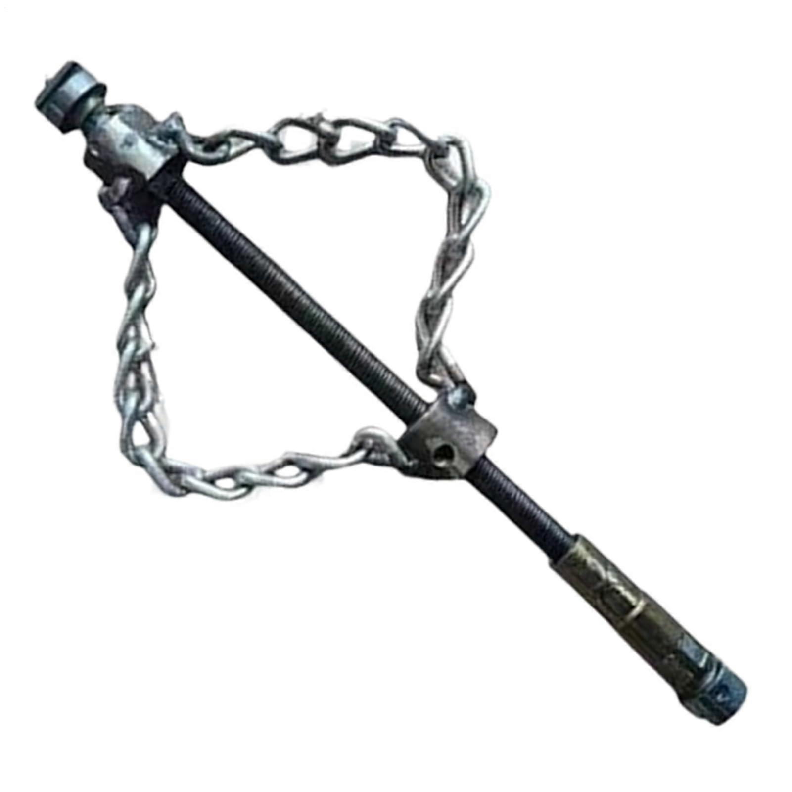 Flexible shaft for drain cleaning, tool for pipe maintenance  Chain for removing clogs