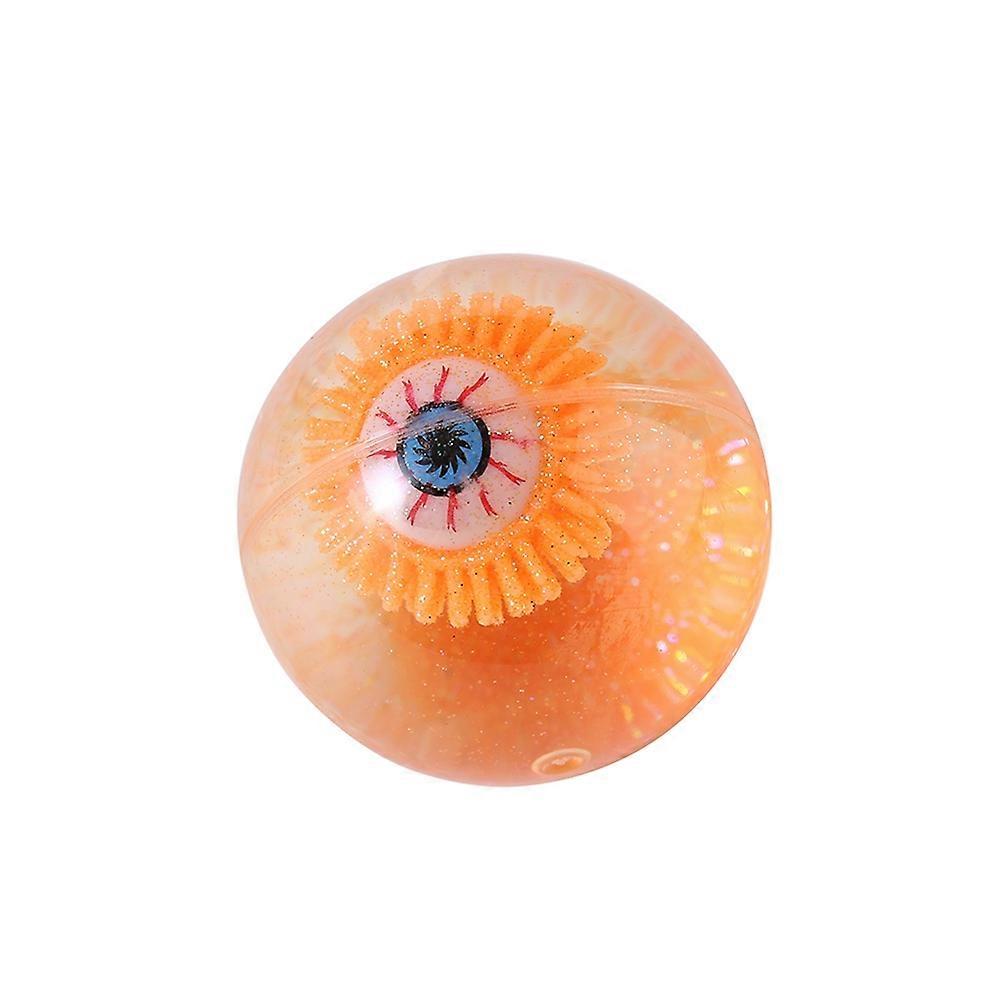 1PC Bouncy Flashing Ball Scary Eyes Bouncing Light Up Toy for Kids Sensory Gift(Orange)