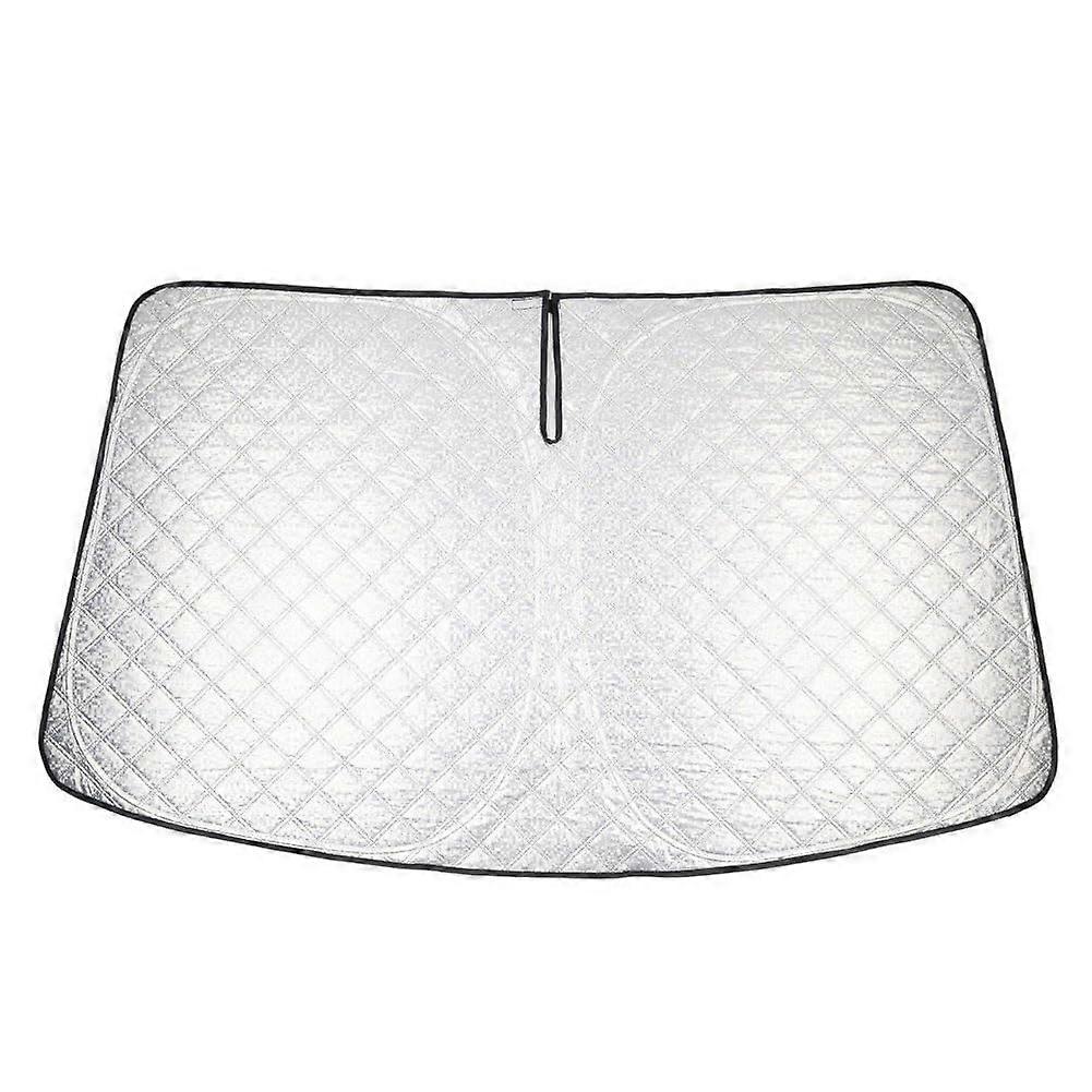 Sunshade for car, foldable, windshield protector, custom aluminum coating, cotton and Oxford fabric composite for Velar 17, 1 PC.