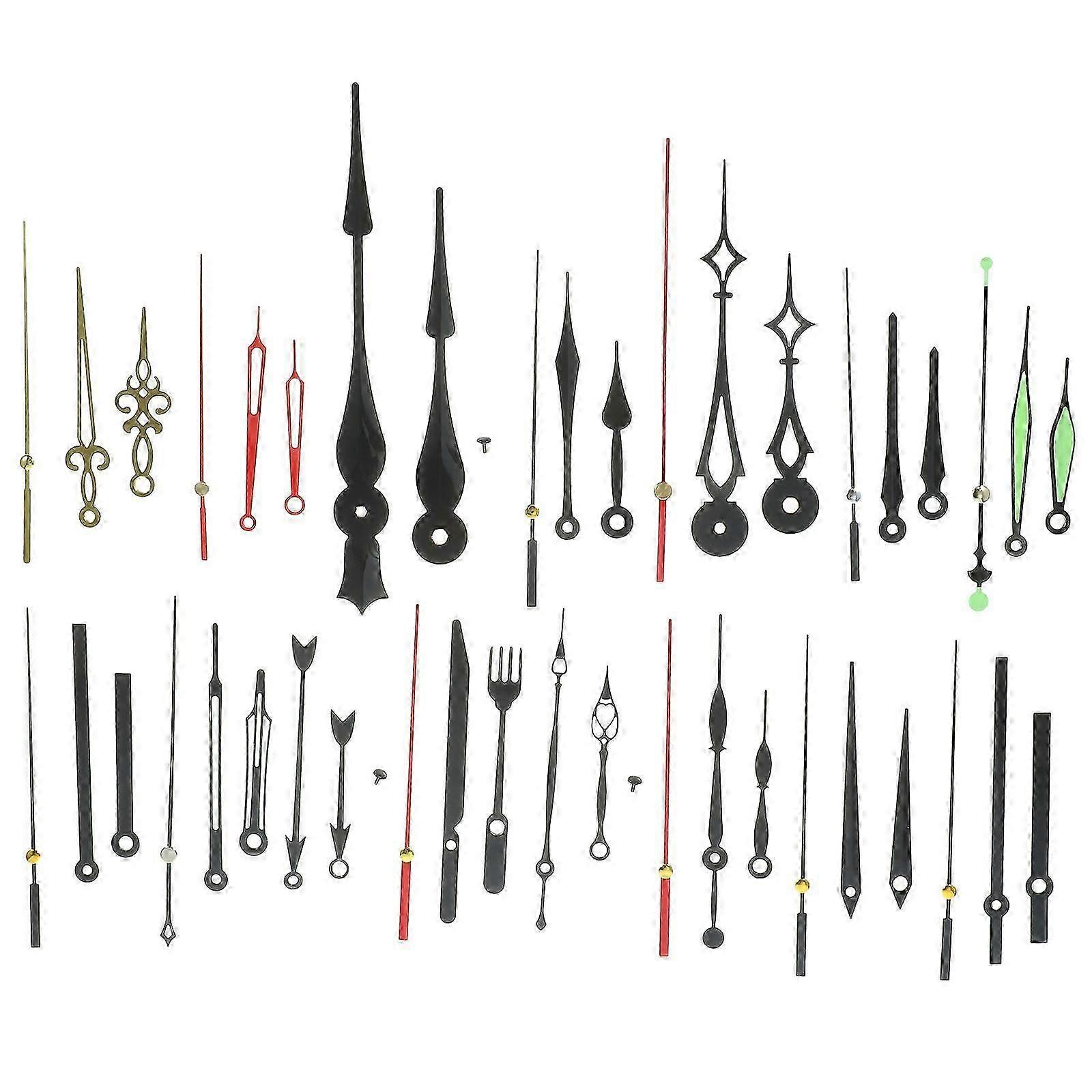 Clock Making Kits Clock Hands Only Diy Projects Beginners Aluminum Material 13.5X0.7CM 15 Sets