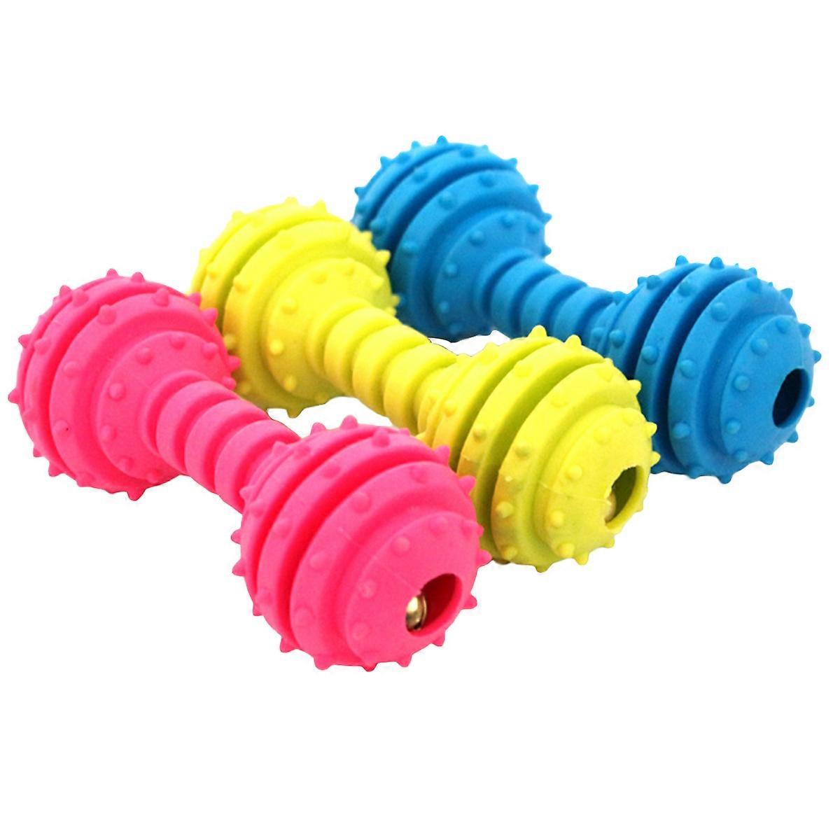 Oral Exercise Dog Chew Toy, Teeth-Cleaning Function, Attractive Barbell Appearance