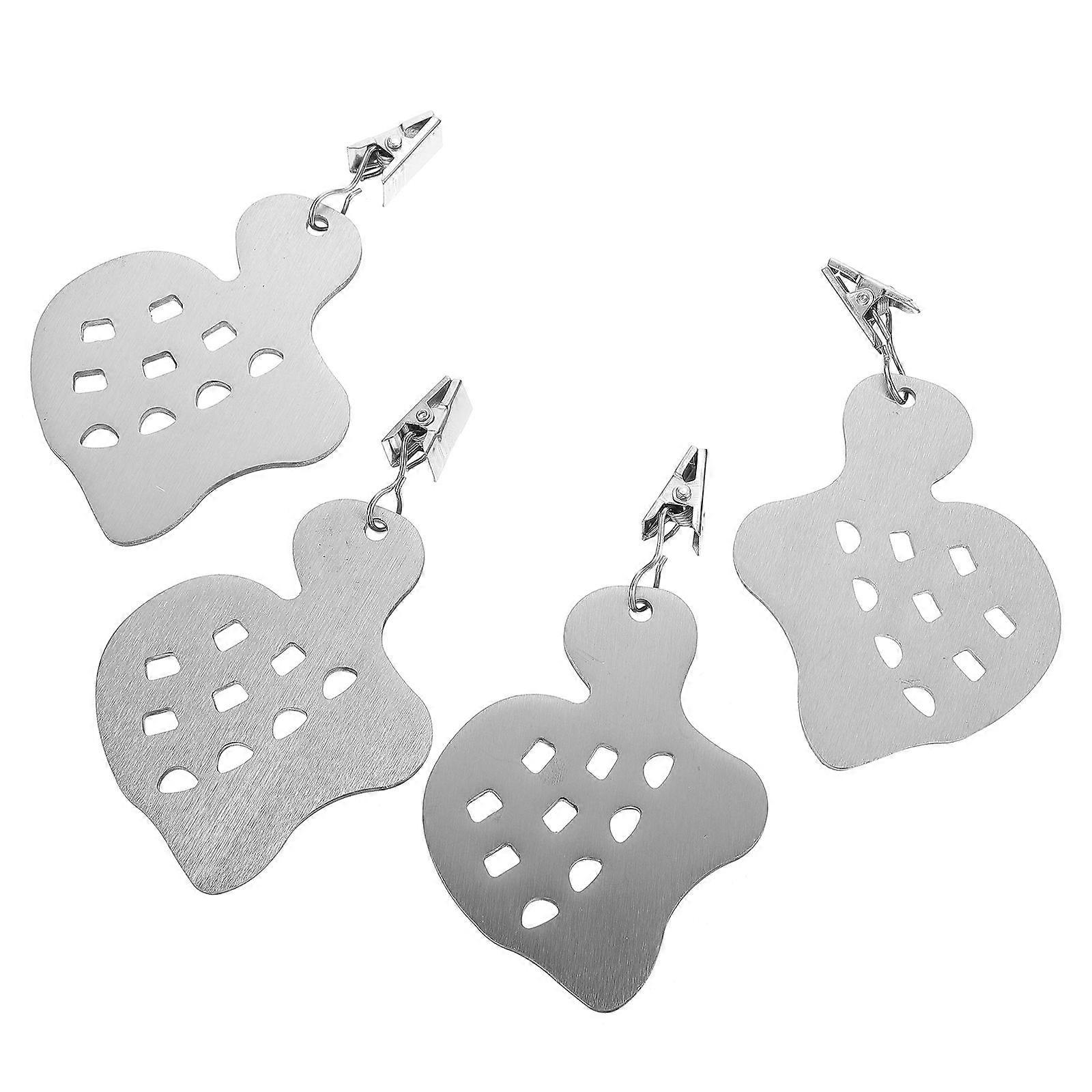 Heavy Duty Table Cloth Clips 4Pcs Silver Color Ideal For Events Keeping Tablecloth Firmly On Table