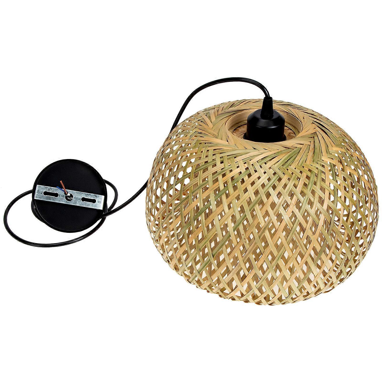 Bamboo Ceiling Light Classical Design For Home And Restaurant 30x30cm Illumination 1Set