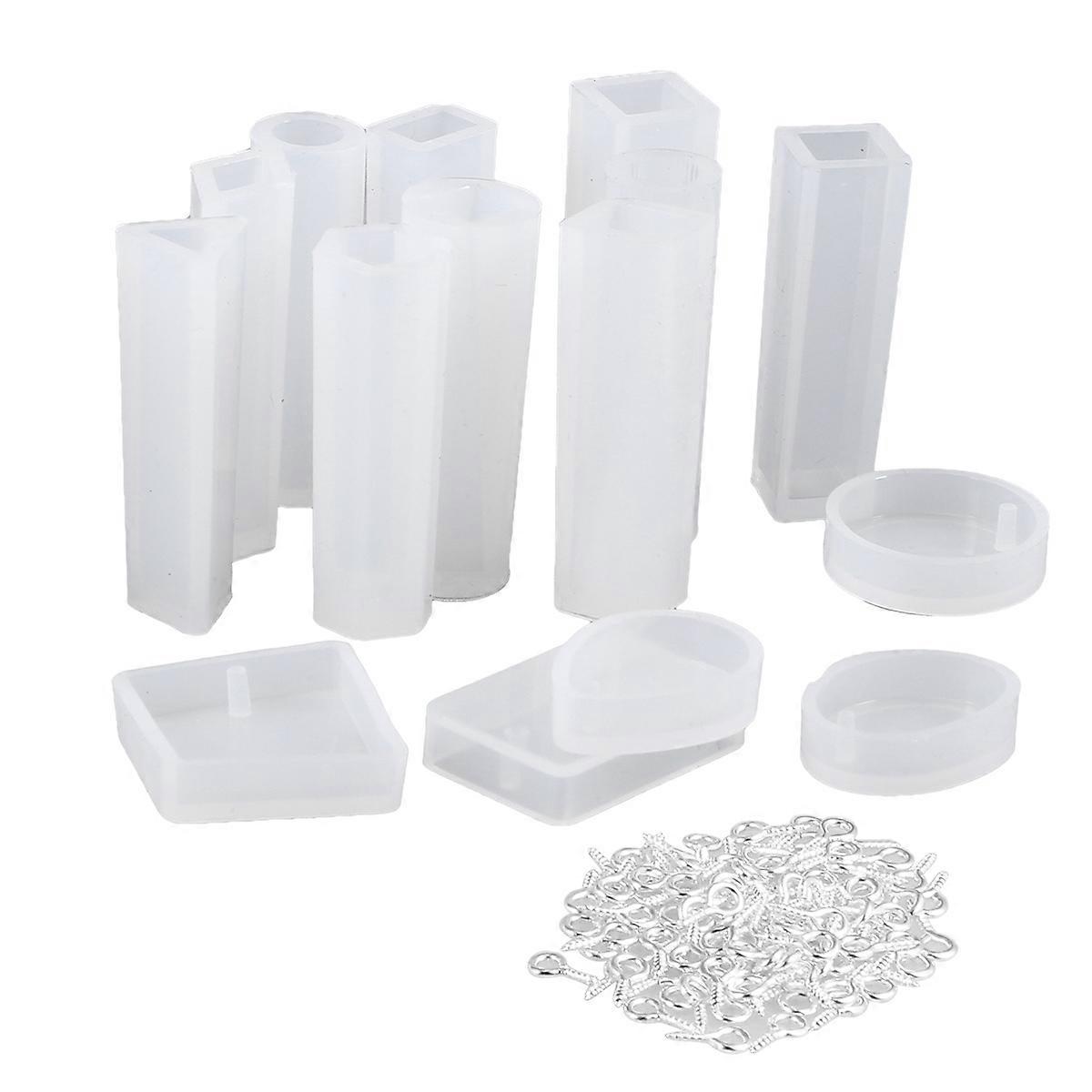 Casting Molds 115Pcs Unscrewable Molds for and DIY Enthusiasts with White Color and Various Shapes