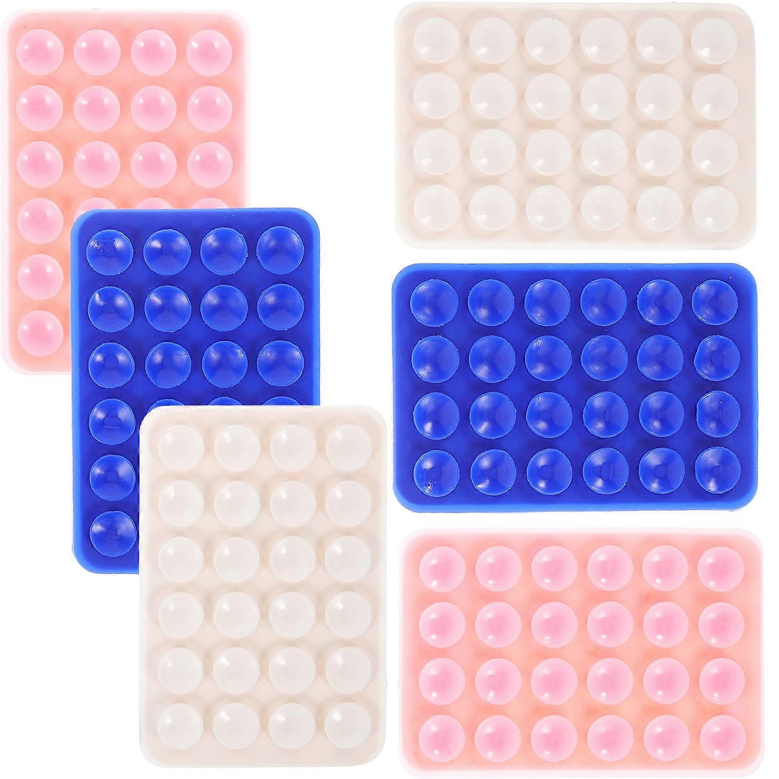 Suction Cup Phone Holders 6Pcs Tablet Mounts For Electronic Devices In Various Colors 8X5.5Cm Stable Placement