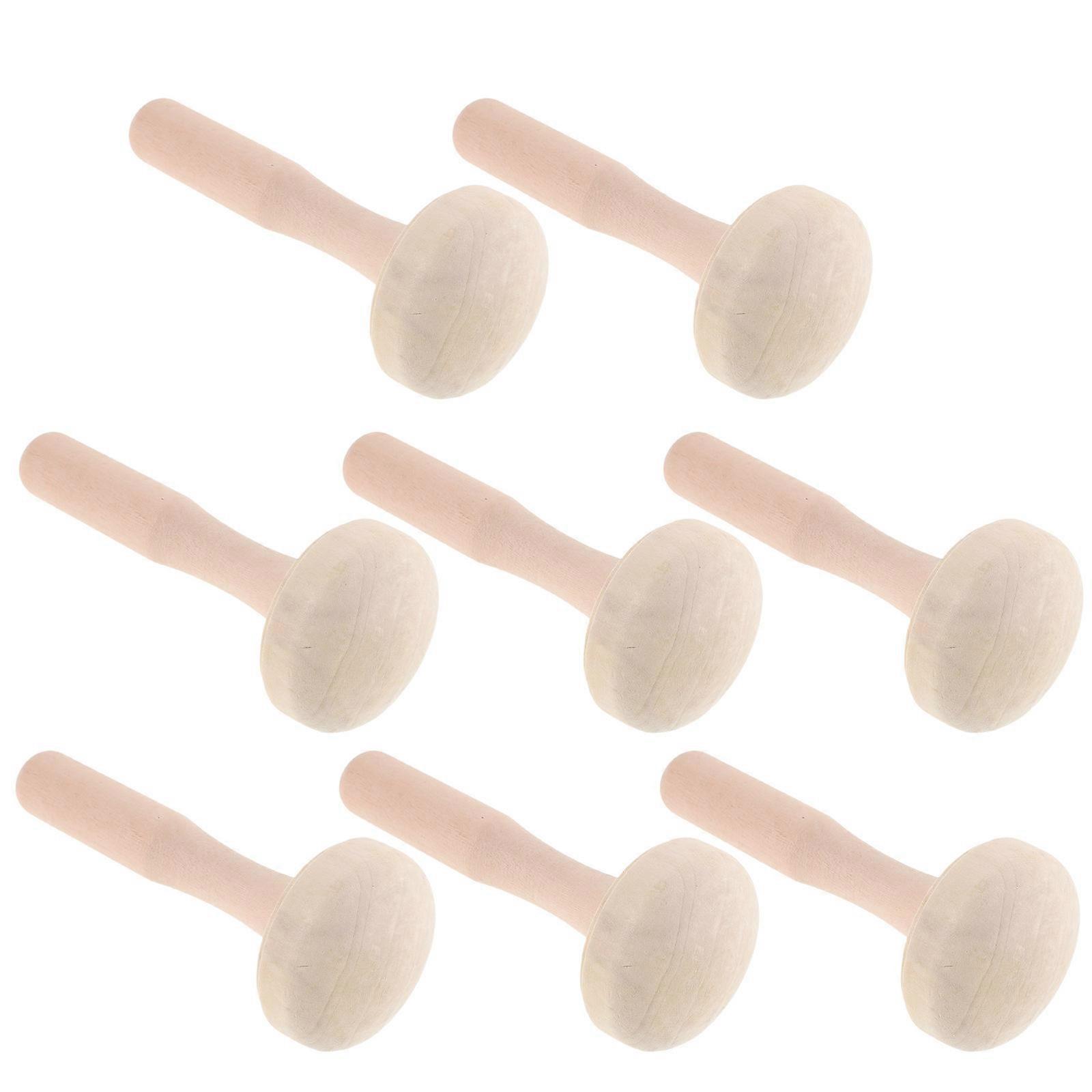 Craft Printmaking Tool Ink Roller For Diy Art Projects Family Bonding Wooden 8Pcs
