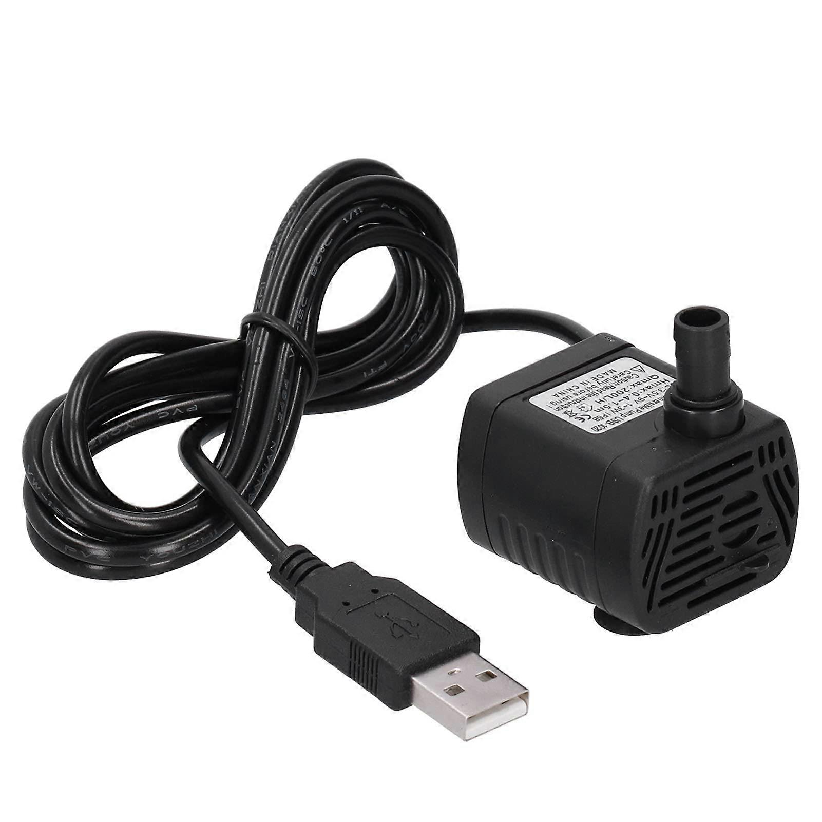 USB Mini Water Pump - Low Noise Submersible 3.5-9V Ideal for Aquarium Filtration and Hydroponics