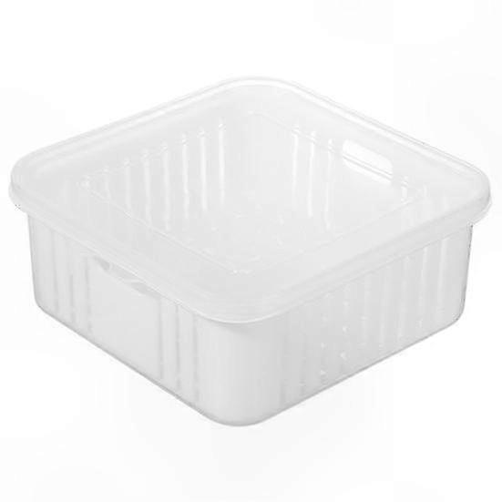 Durable Food Storage Container with Drainage Holes for Fresh Produce Organization