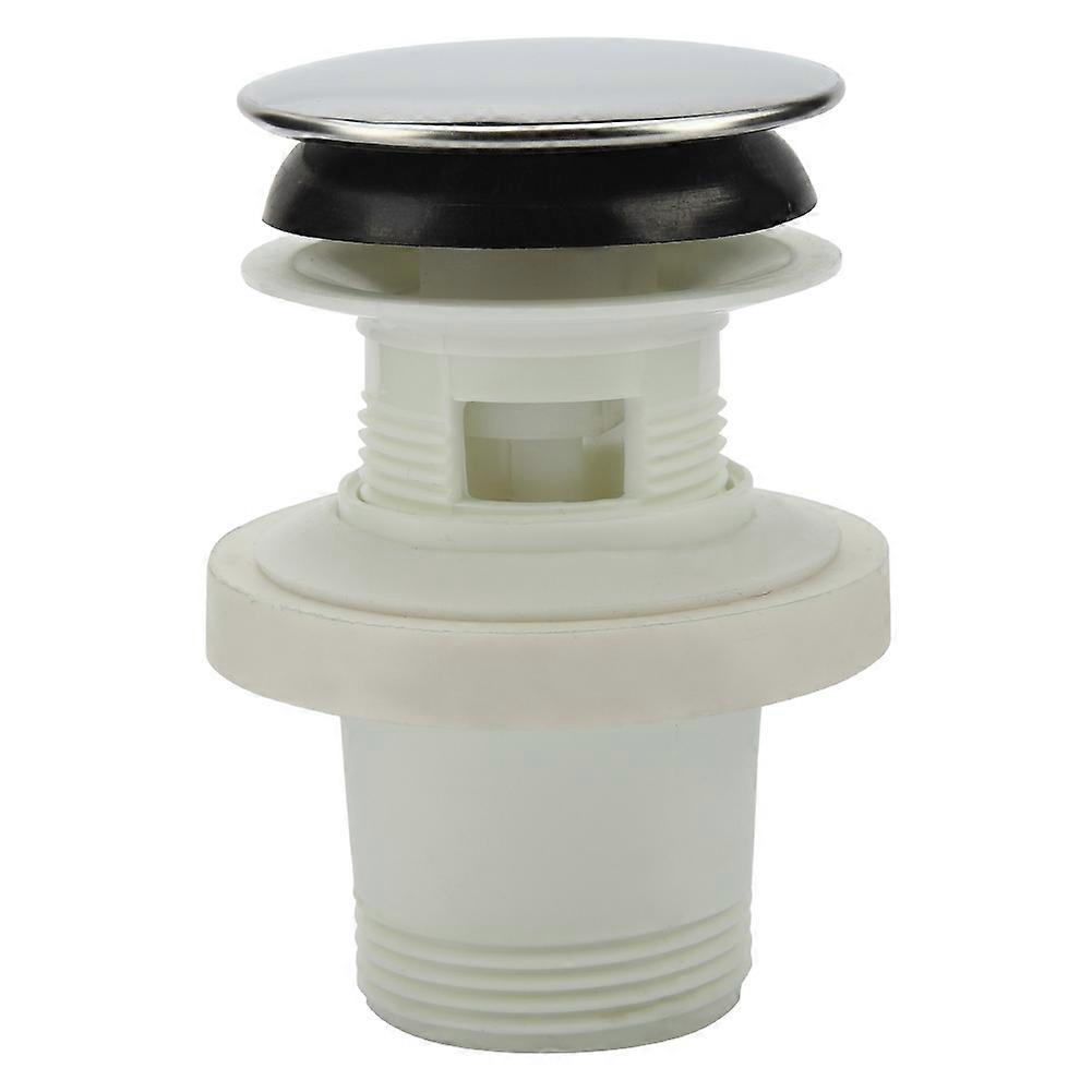 Sink Drain Stopper, Heavy Duty, Durable, Shiny Chrome, with Overflow Hole for Bathroom