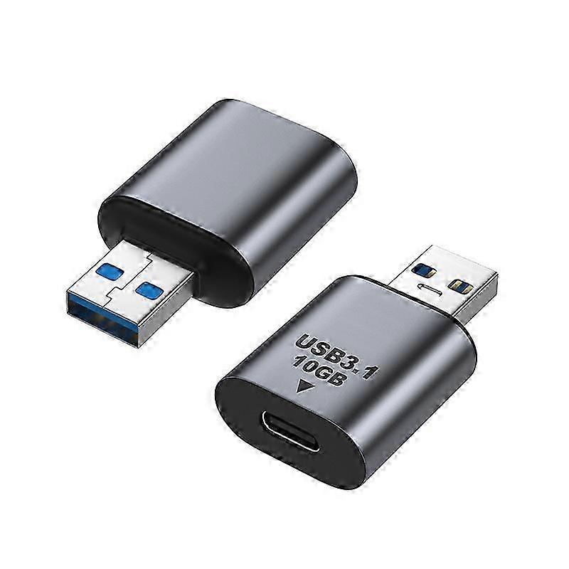USB C hun til USB han adapter, 3.1 Gen2 USB til USB C adapter, 10 Gbps USB 3.1 Type C til Type A oplader konverter OTG hurtig opladning kompatibel med iph