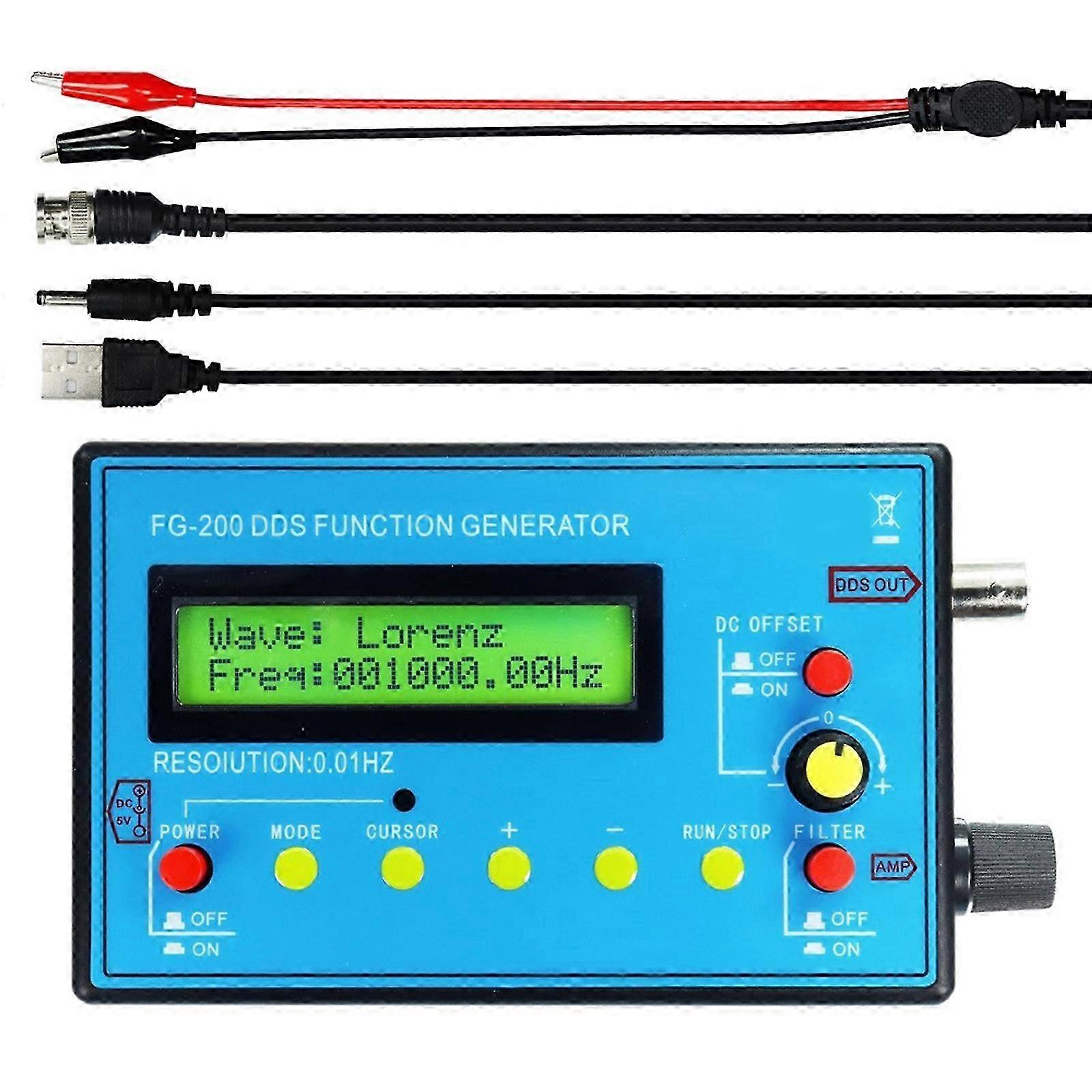 0.01Hz - 500KHz DDS Functional Signal Generator,DDS Function Low Frequency Signal Generator Sine+Square+Sawtooth